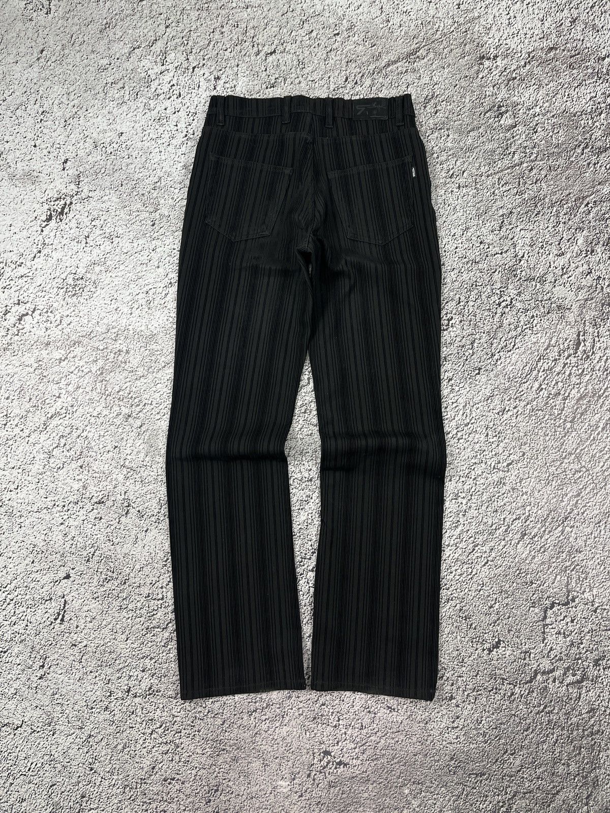 Vintage Vintage Y2K striped straight avantgarde pants oldmoney Size US 30 / EU 46 - 2 Thumbnail