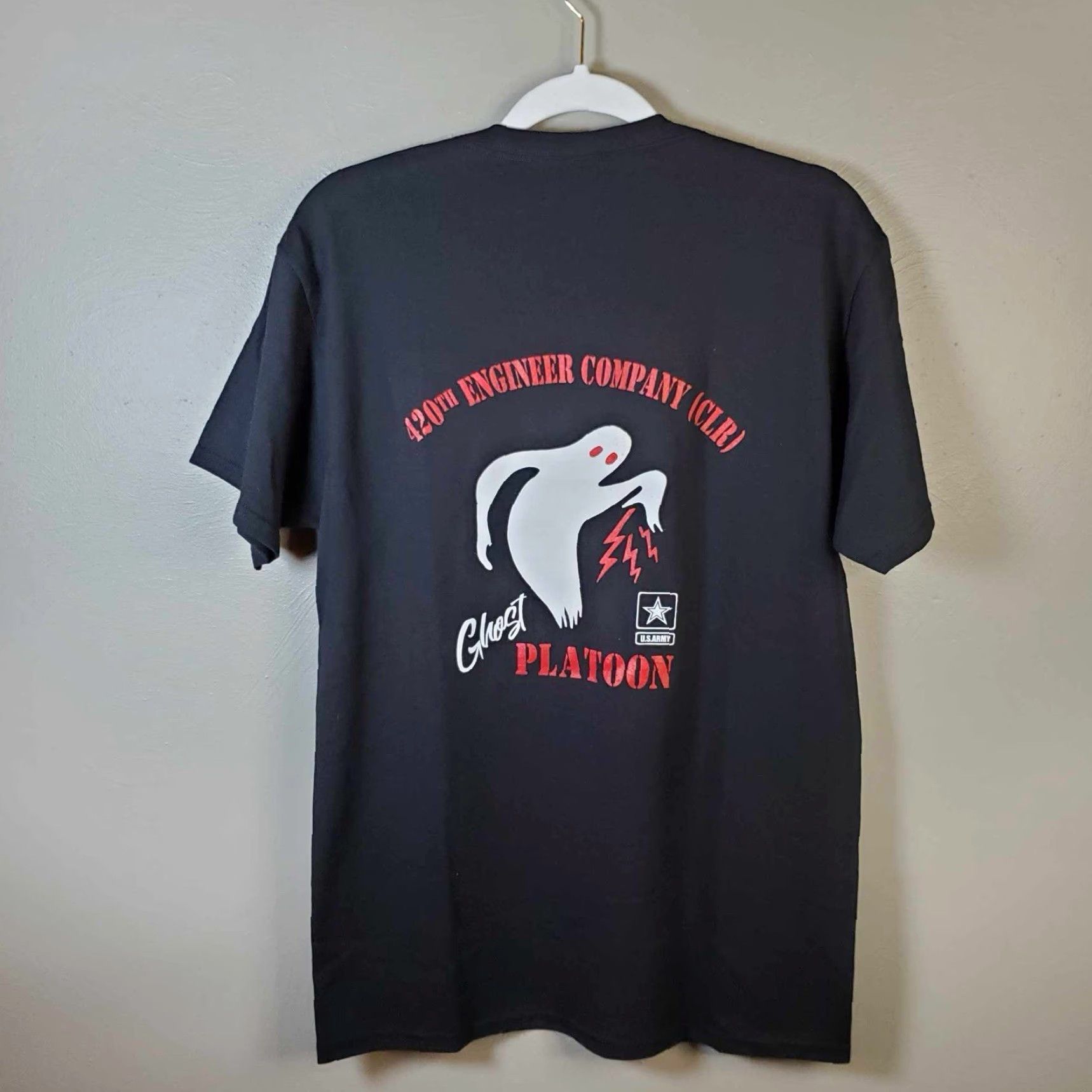 Jerzees US Army T Shirt 420th Engineer Company Ghost Platoon Afghanistan 2020 Medium M Multicolor Military Ghost Jerzees Unisex Adults Short Sleeve Shirt Size US M / EU 48-50 / 2 - 3 Thumbnail