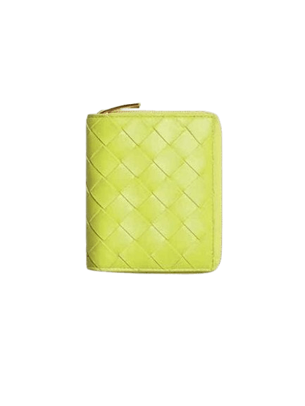 Bottega Veneta o1n1vont1224 Size: OS / Bi-Fold Zip Wallet in Yellow Size ONE SIZE - 1 Thumbnail