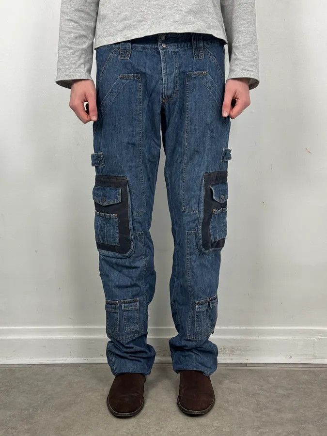 Dolce & Gabbana AW2004 Dolce & Gabbana Navy Denim Cargo Jeans Size US 34 / EU 50 - 2 Thumbnail