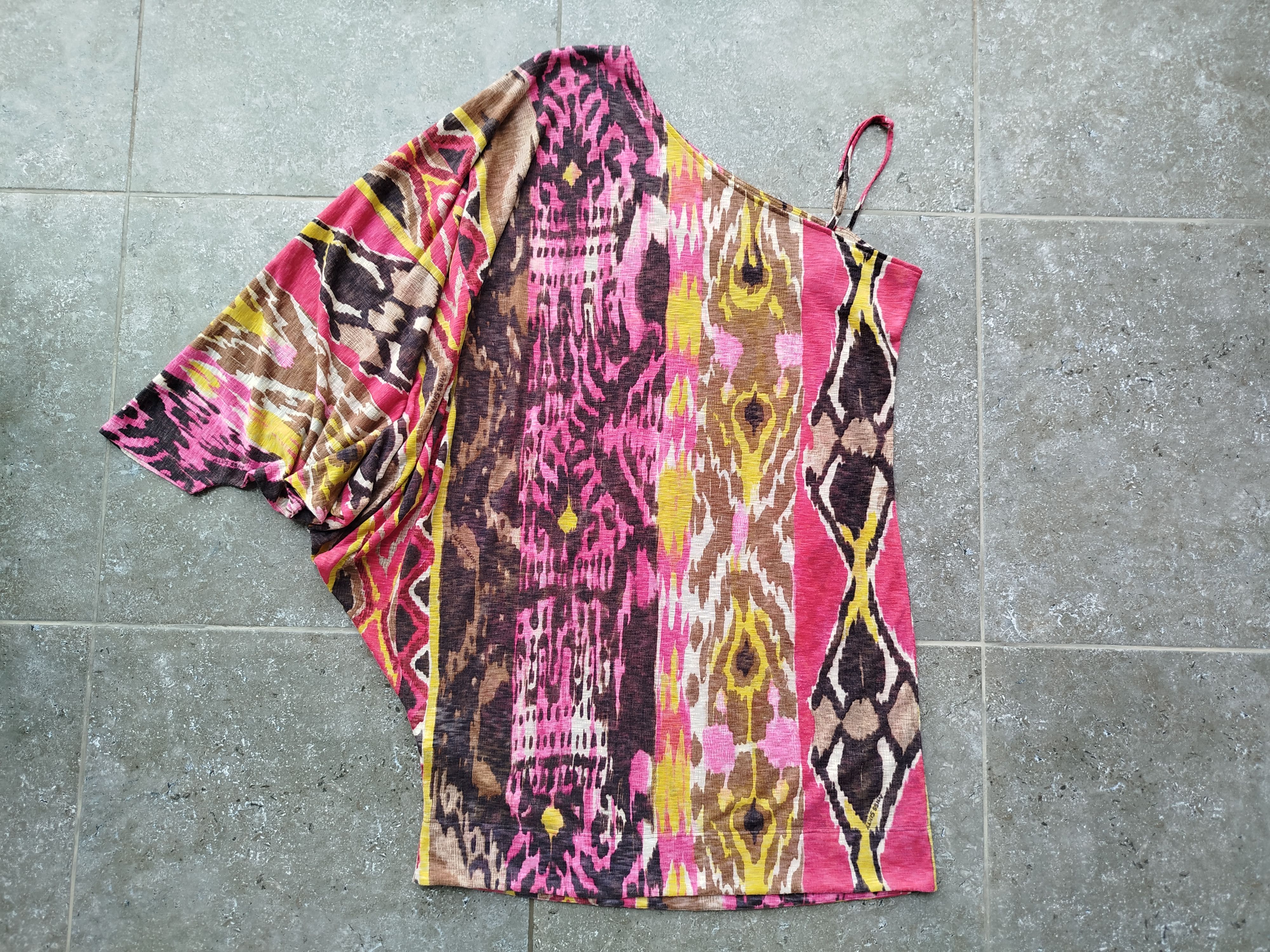 Miss Sixty Dress Tunic One Shoulder Boho Tribal Italy Vintage Y2K Size M / US 6-8 / IT 42-44 - 5 Thumbnail
