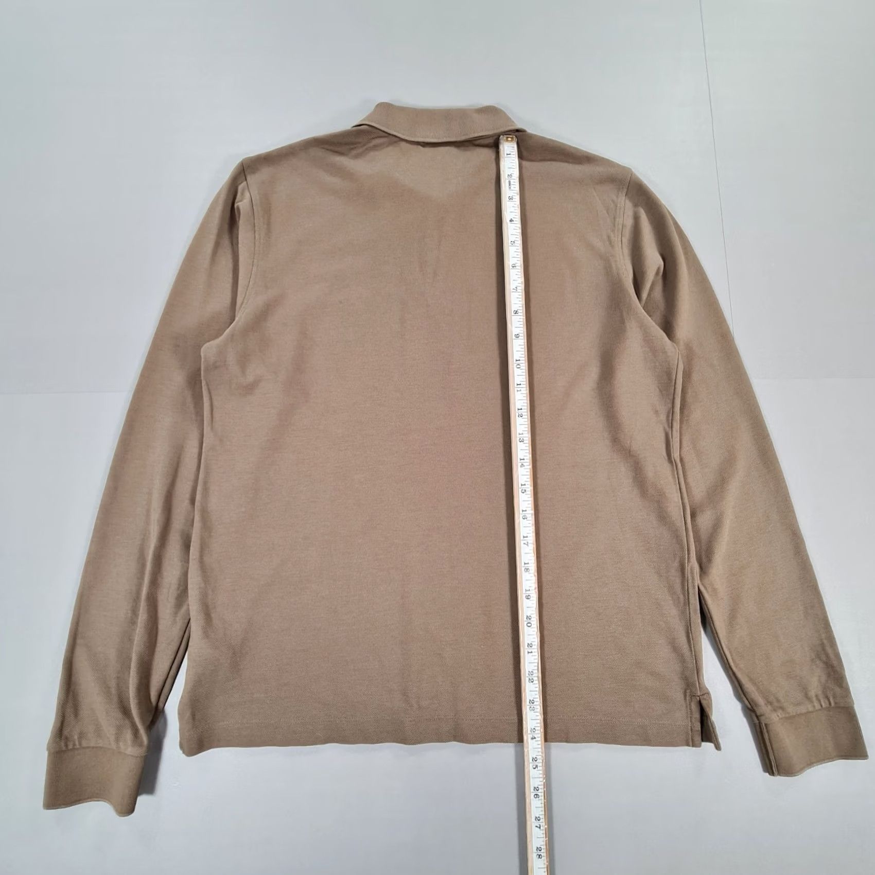 Hugo Boss HUGO BOSS Polo Shirt Mens Brown Small S Pima Cotton Long Sleeve Collared Button Logo Jersey Casual Vintage: No Size US S / EU 44-46 / 1 - 7 Thumbnail