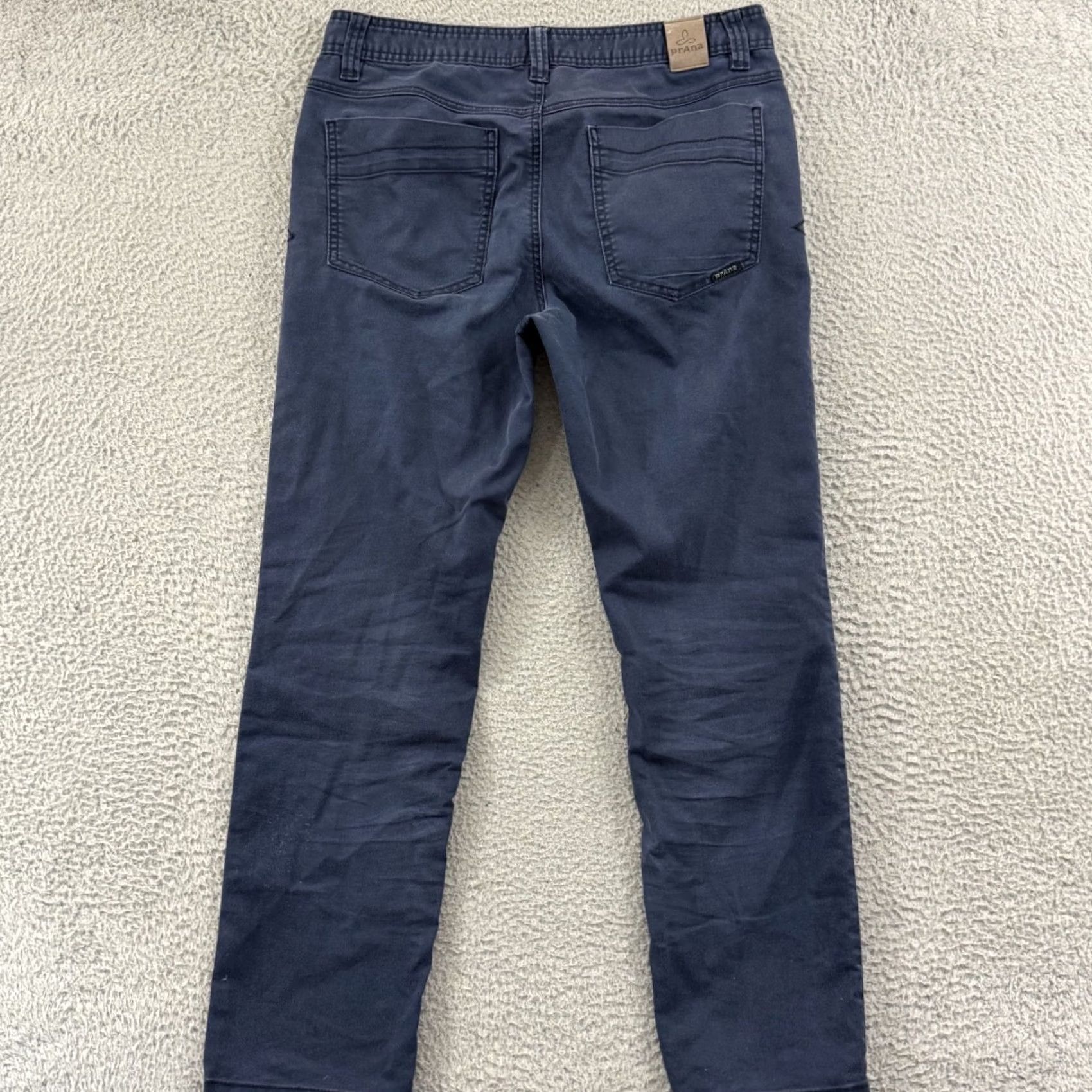 Prana Prana Bridger Jeans Mens 32x30 Blue Slim Fit Straight Stretch Hiking Outdoor Size US 32 / EU 48 - 6 Thumbnail