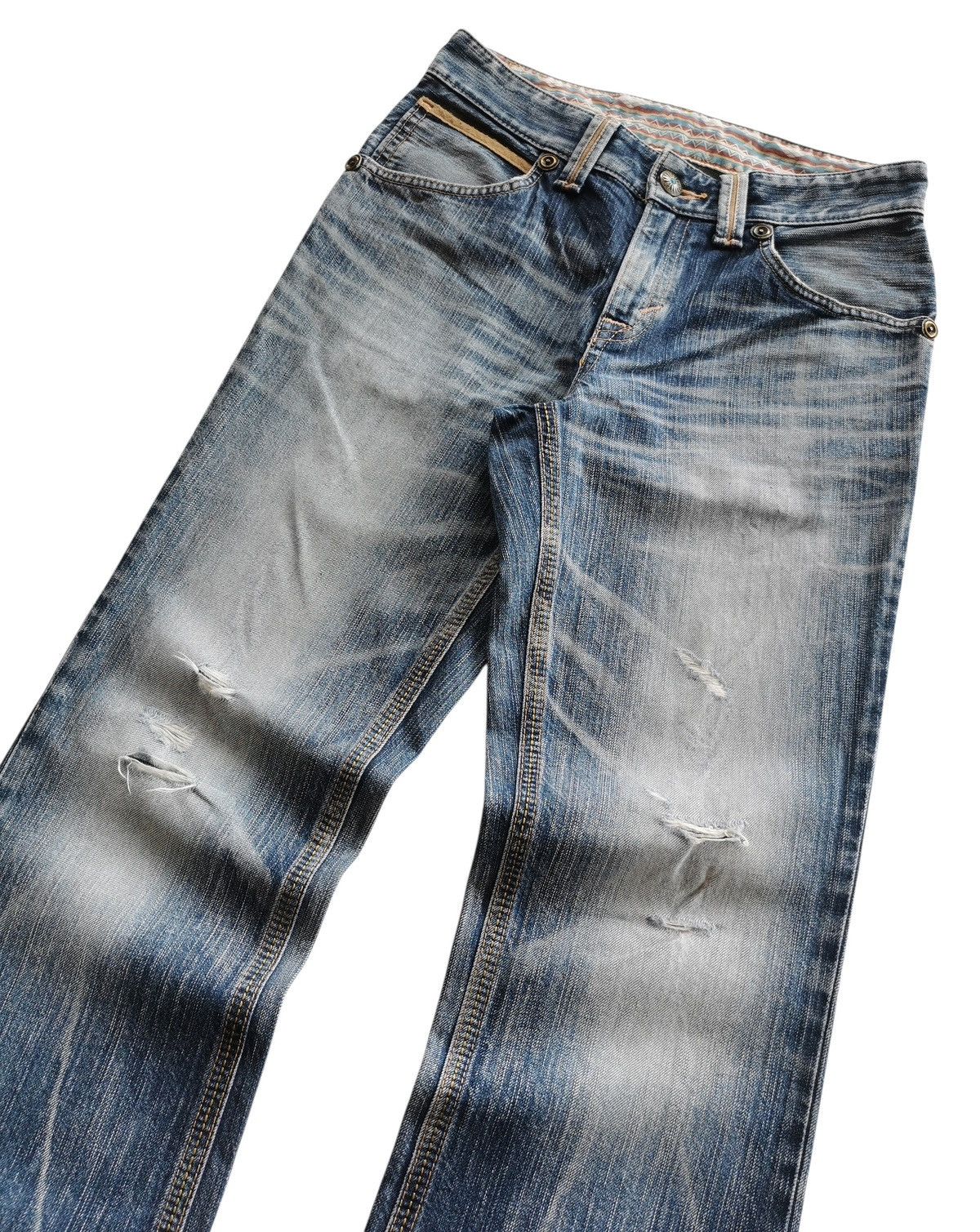 Edwin Vintage ED Edwin Flared Bootcuts Distressed Denim Jeans Size US 29 - 4 Thumbnail