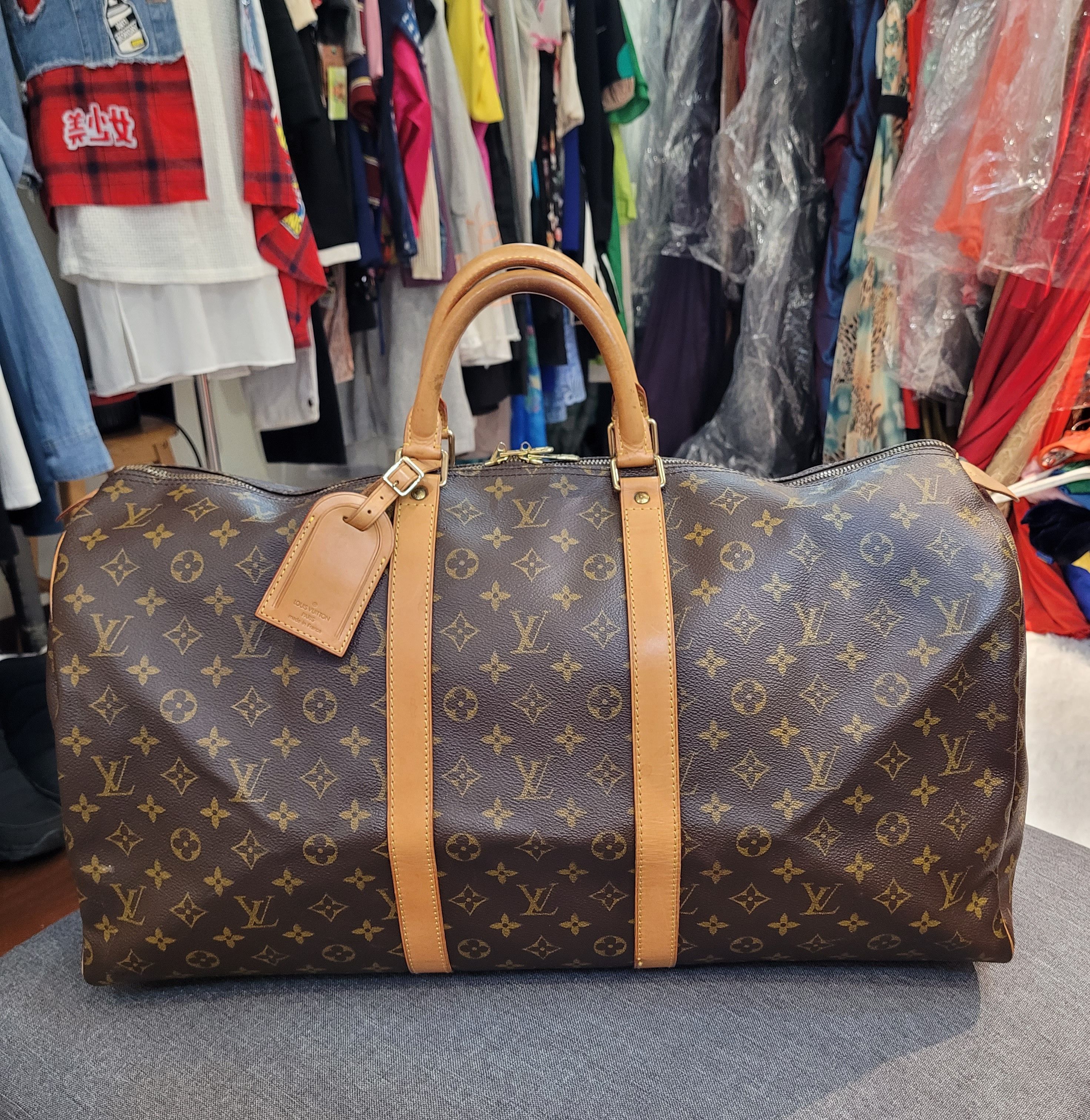 Louis Vuitton Monogram Keepall 55 Travel Bag