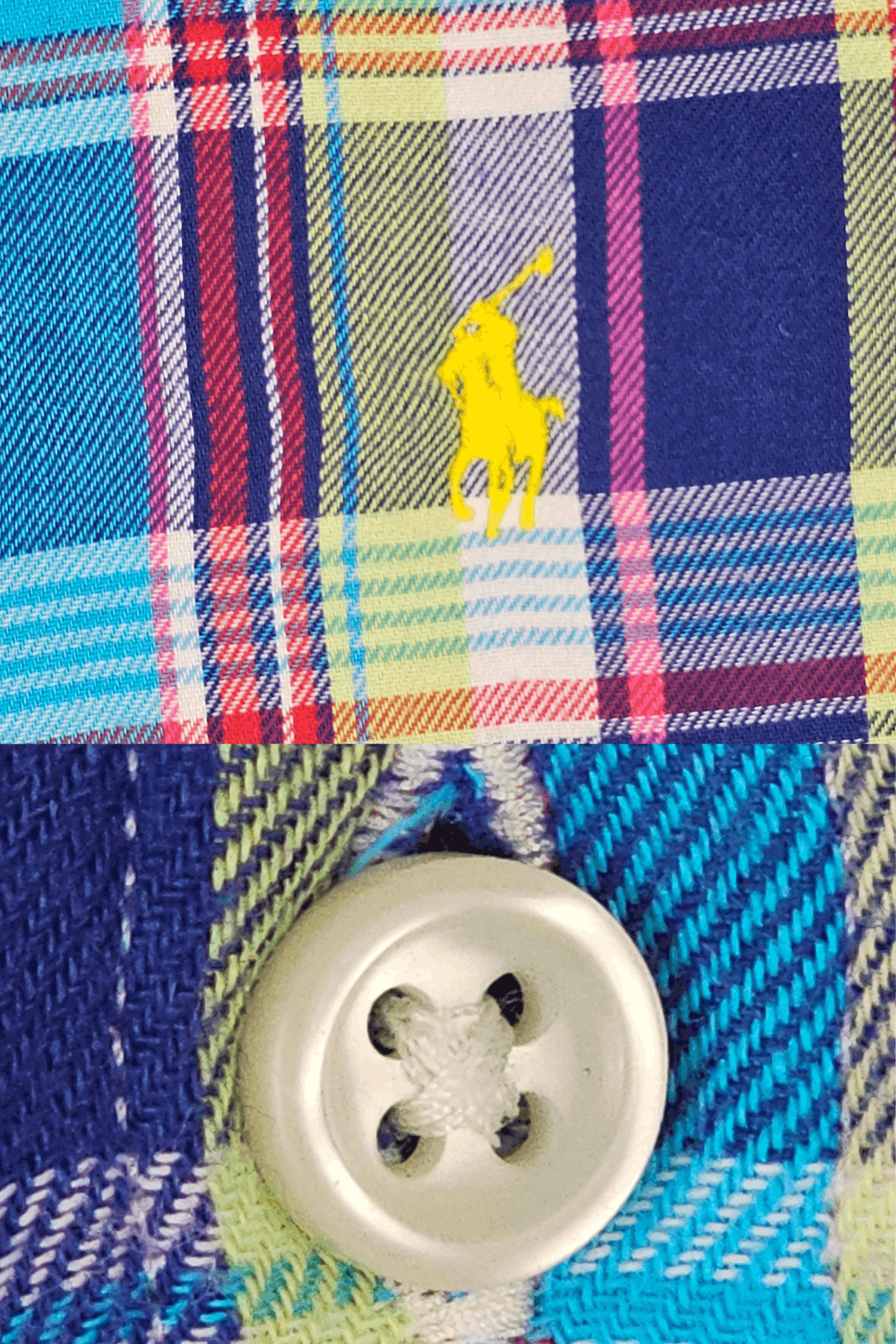 Ralph Lauren RL “Relaxed Fit” Bright Madras Button-Down – Yellow Pony – S Size US S / EU 44-46 / 1 - 3 Thumbnail