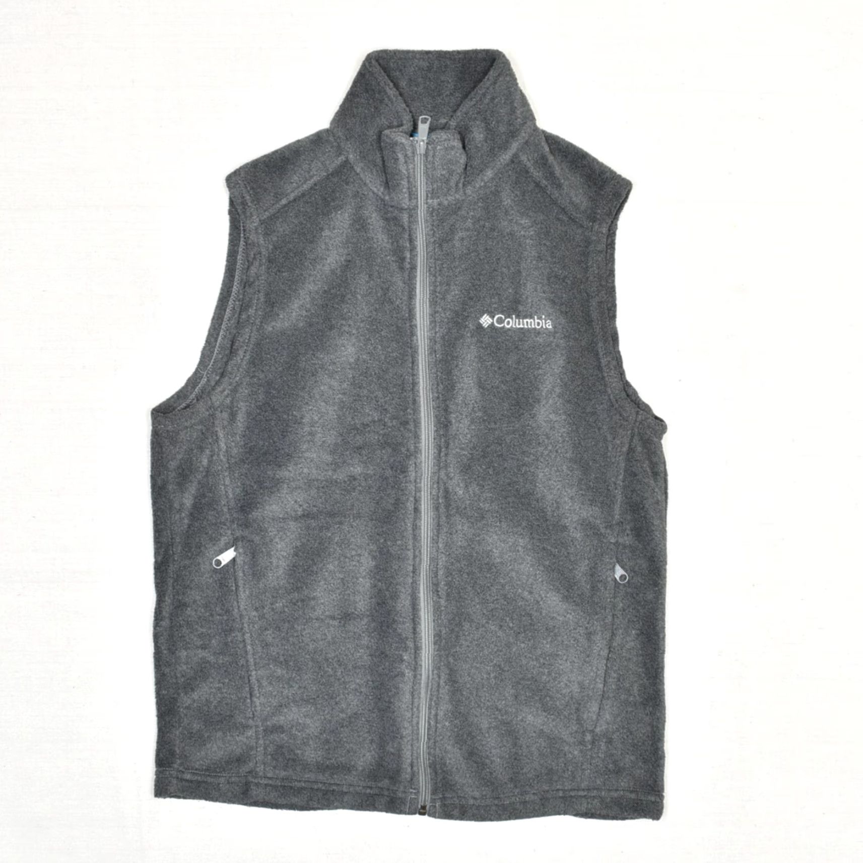 Vintage Columbia Vest Full Zip Basic Gray Solid Polyester Fleece S Mens Size US S / EU 44-46 / 1 - 2 Thumbnail