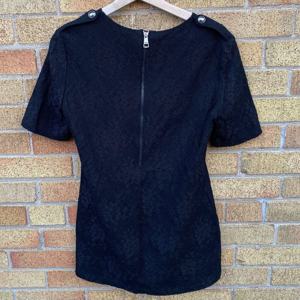 Burberry × Vintage Burberry London Floral Zip Dress Black Mohair Pattern Size Size M / US 6-8 / IT 42-44 - 2 Thumbnail