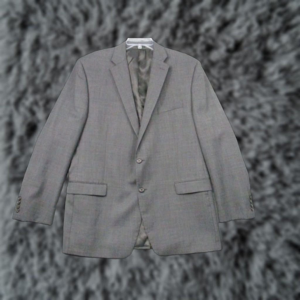 Ralph Lauren Lauren Ralph Lauren Wool Blazer Men 44L Gray Notch Sport Coat Blazer 44 Gray Mens Wool Blazer Vintage? No Size 44R - 1 Thumbnail