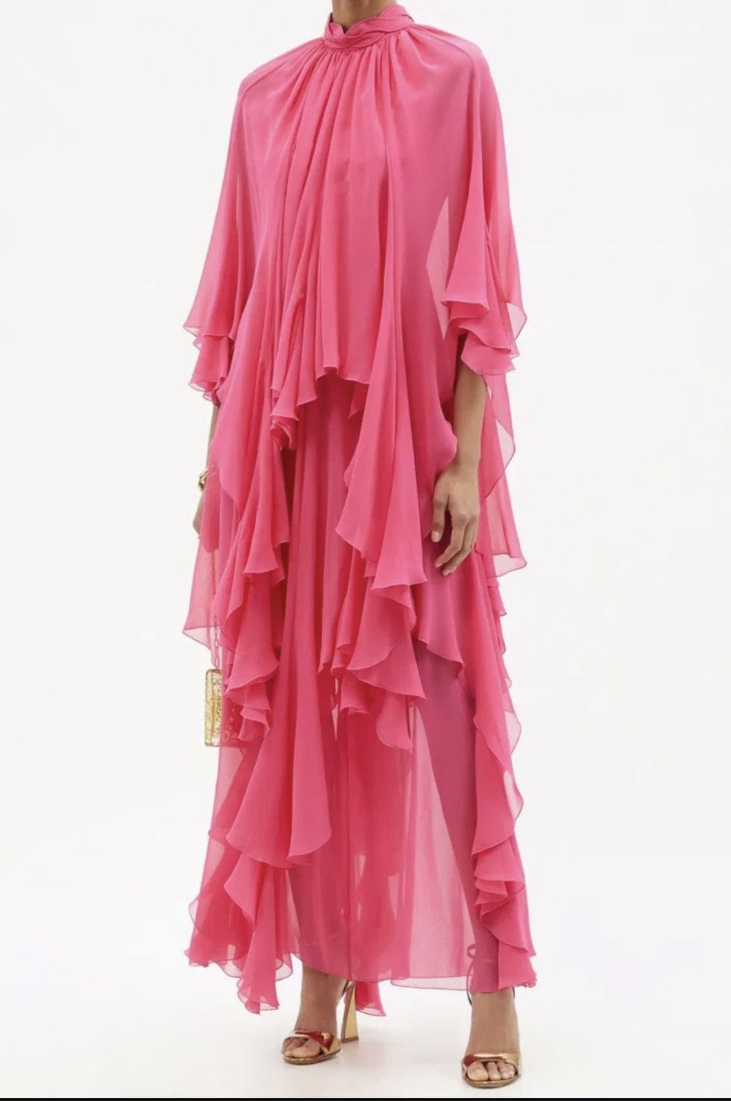 Gucci Gucci New £6500 silk layered pink maxi dress, size XS, 38 IT Size XS / US 0-2 / IT 36-38 - 1 Thumbnail