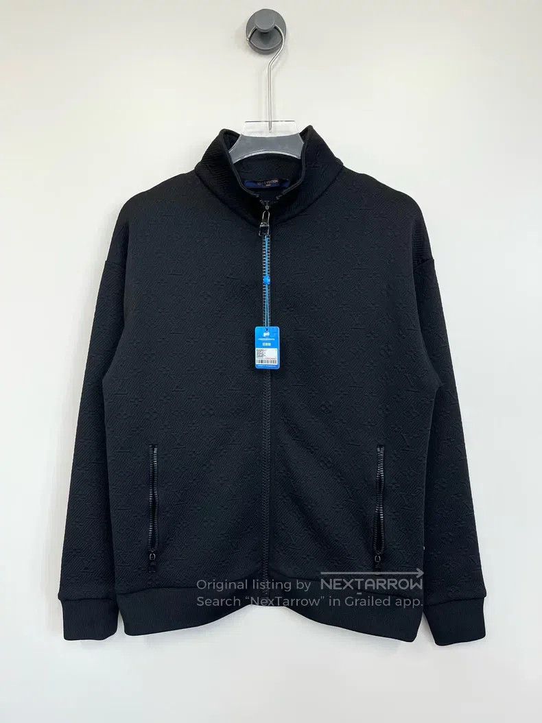 Louis Vuitton Black embossed full logo jacket