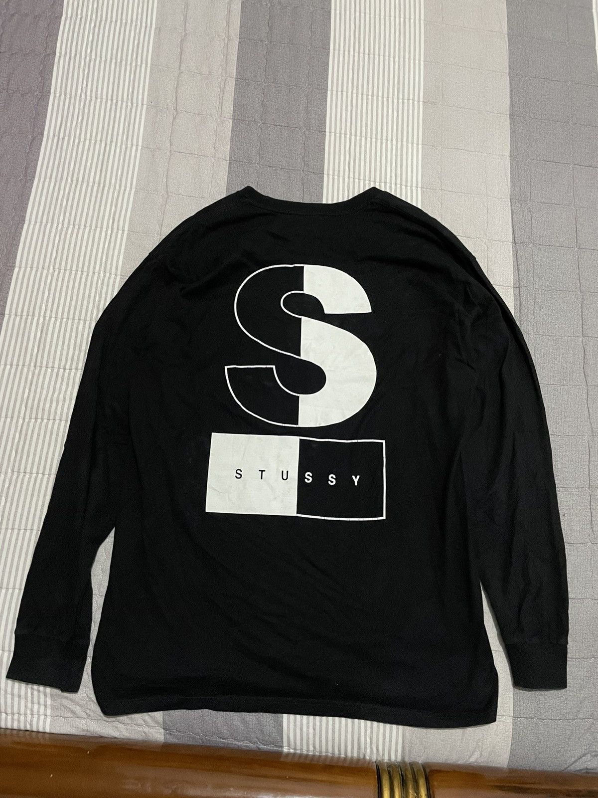 Stussy Stussy lS black big logo Size US XL / EU 56 / 4 - 2 Thumbnail