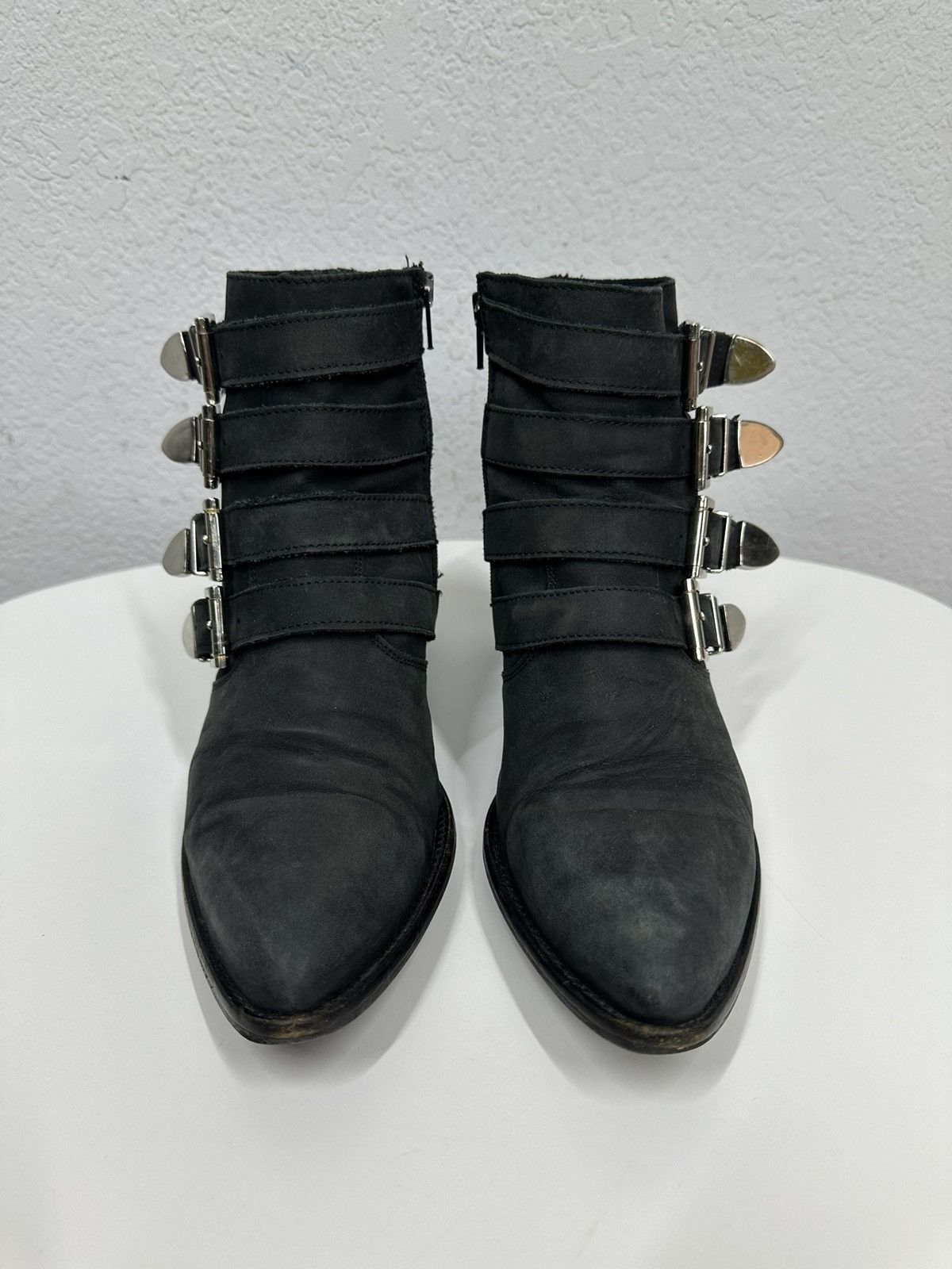 Hedi Slimane Vintage Avantgarde Boots Leather Y2k AS 98 Ankle Heels Japan Size US 8 / EU 41 - 3 Thumbnail