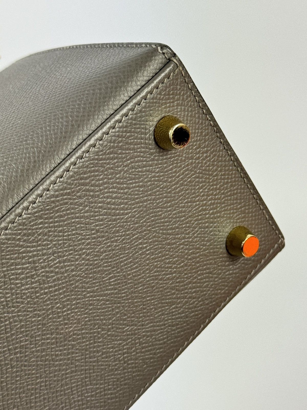 Hermes HERMES KELLY 25 GRIS MEYER EPSON LEATHER GOLD HARDWARE BAG Size ONE SIZE - 8 Thumbnail