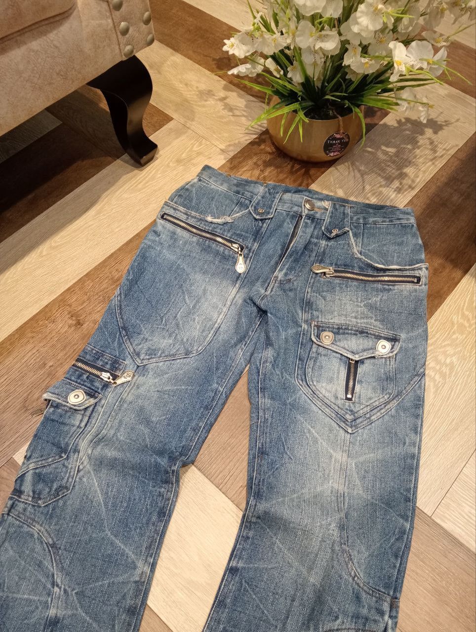 Seditionaries BERNINGS SHO JAPAN MULTIPOCKET FLARED JEANS Size US 30 / EU 46 - 4 Thumbnail