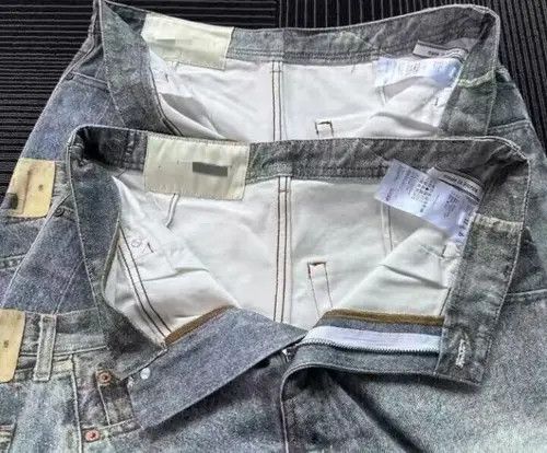 VIBE Digitally printed distressed washed denim trousers Size US 32 / EU 48 - 8 Thumbnail