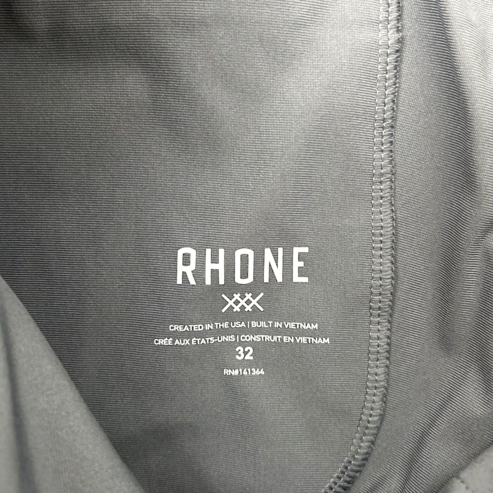 Rhone VINTAGE? No — ignore. Produce title: Rhone Commuter Pants Mens 32 Grey Technical Performance Trousers 100161 Size US 32 / EU 48 - 4 Thumbnail