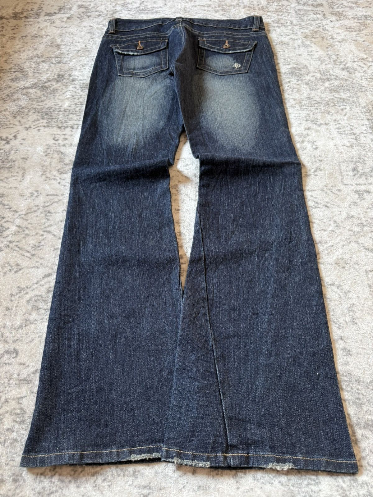 Southpole Vintage Southpole Dark Wash Spiral Flared Jeans Size US 30 / EU 46 - 2 Thumbnail