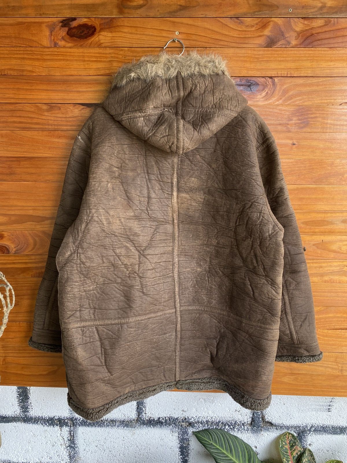 Japanese Brand Houston Type B-7 Shearling Faux Sheepskin Parka Fur Hood Size US M / EU 48-50 / 2 - 14 Thumbnail