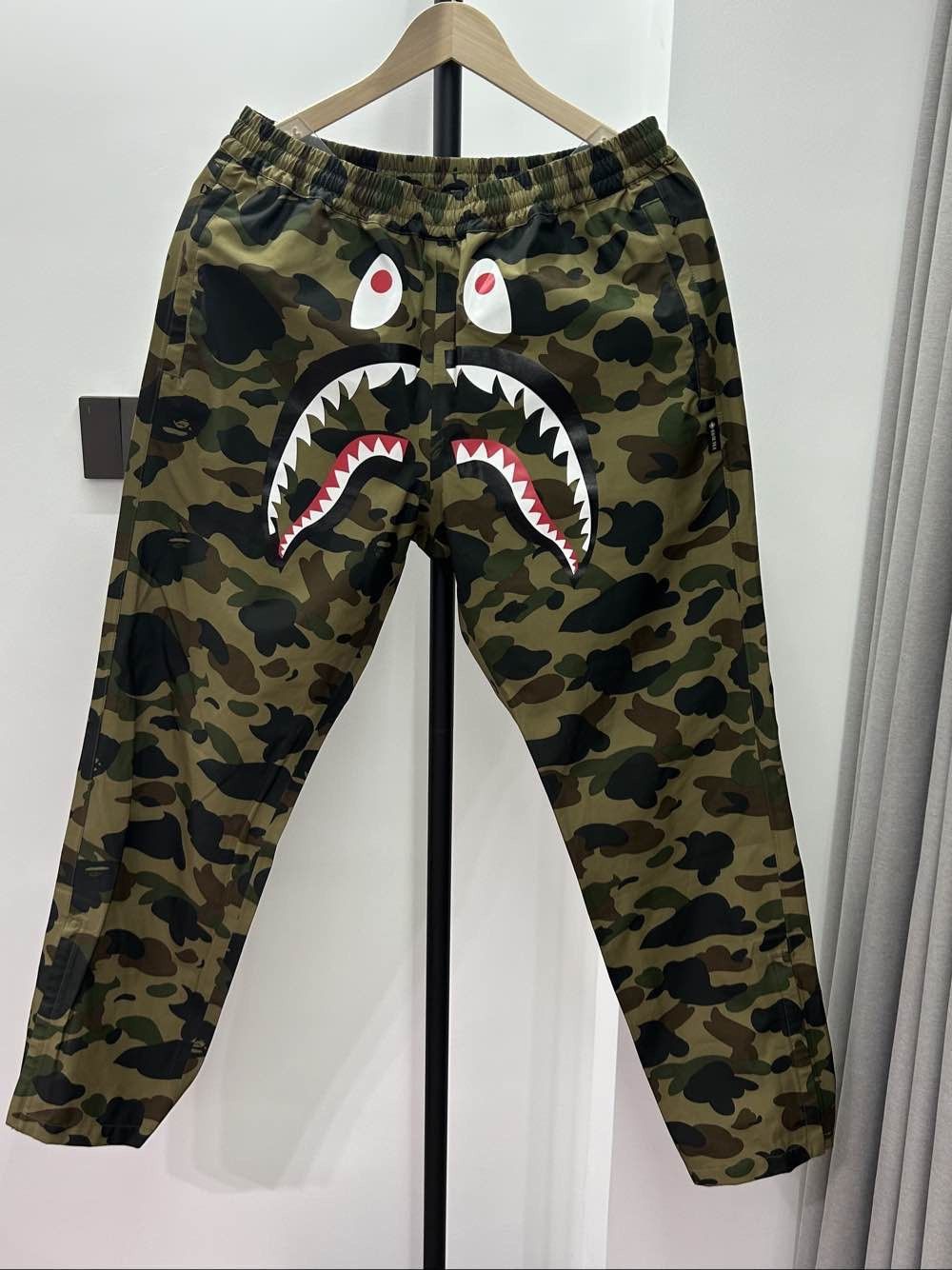 Bape Bape 1st Camo Yellow Shark GoreTex Track Pants L | Grailed