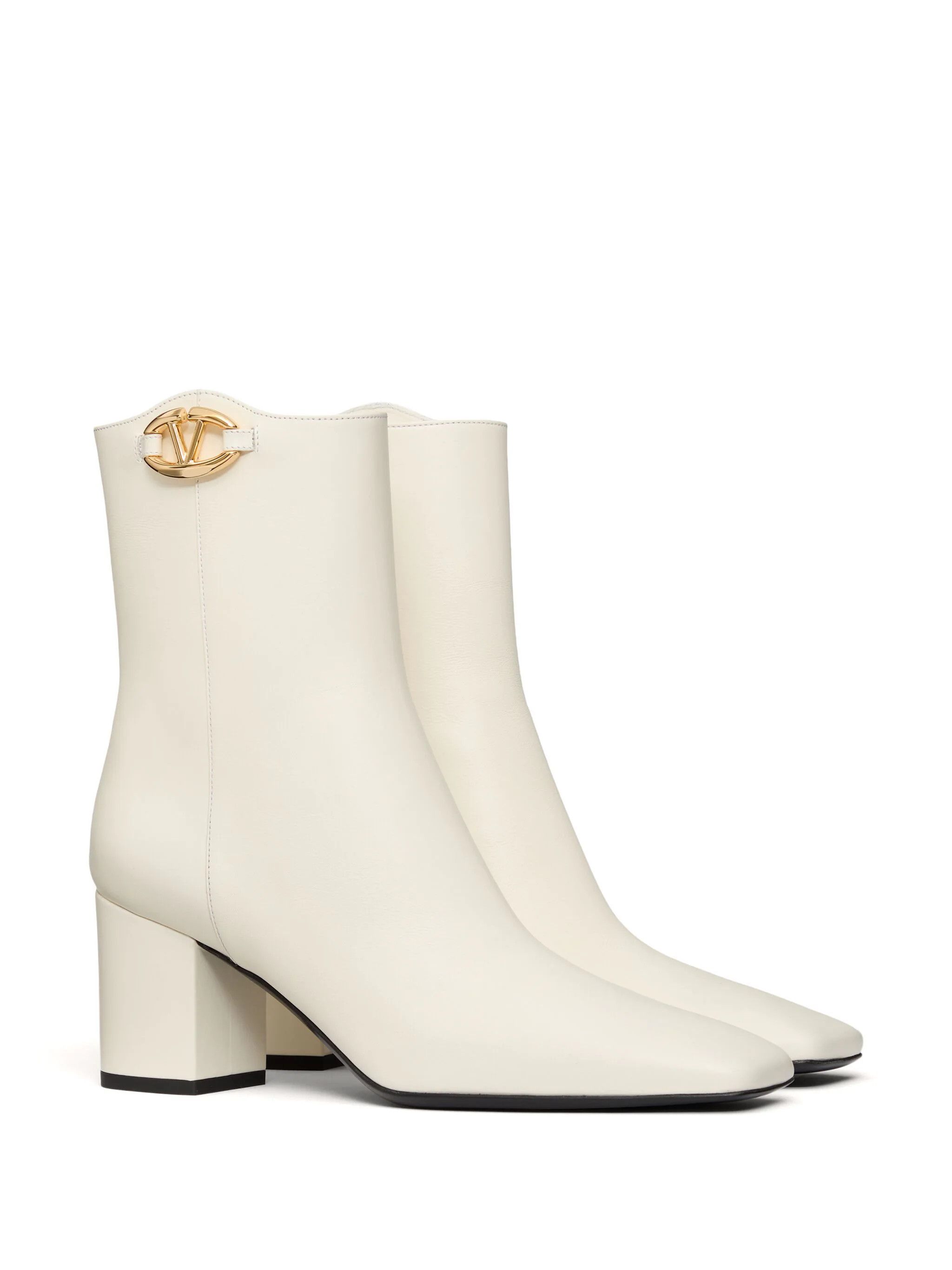 Valentino o1s22i1n0924 Vlogo Ankle Boots in White Size US 7 / IT 37 - 2 Thumbnail