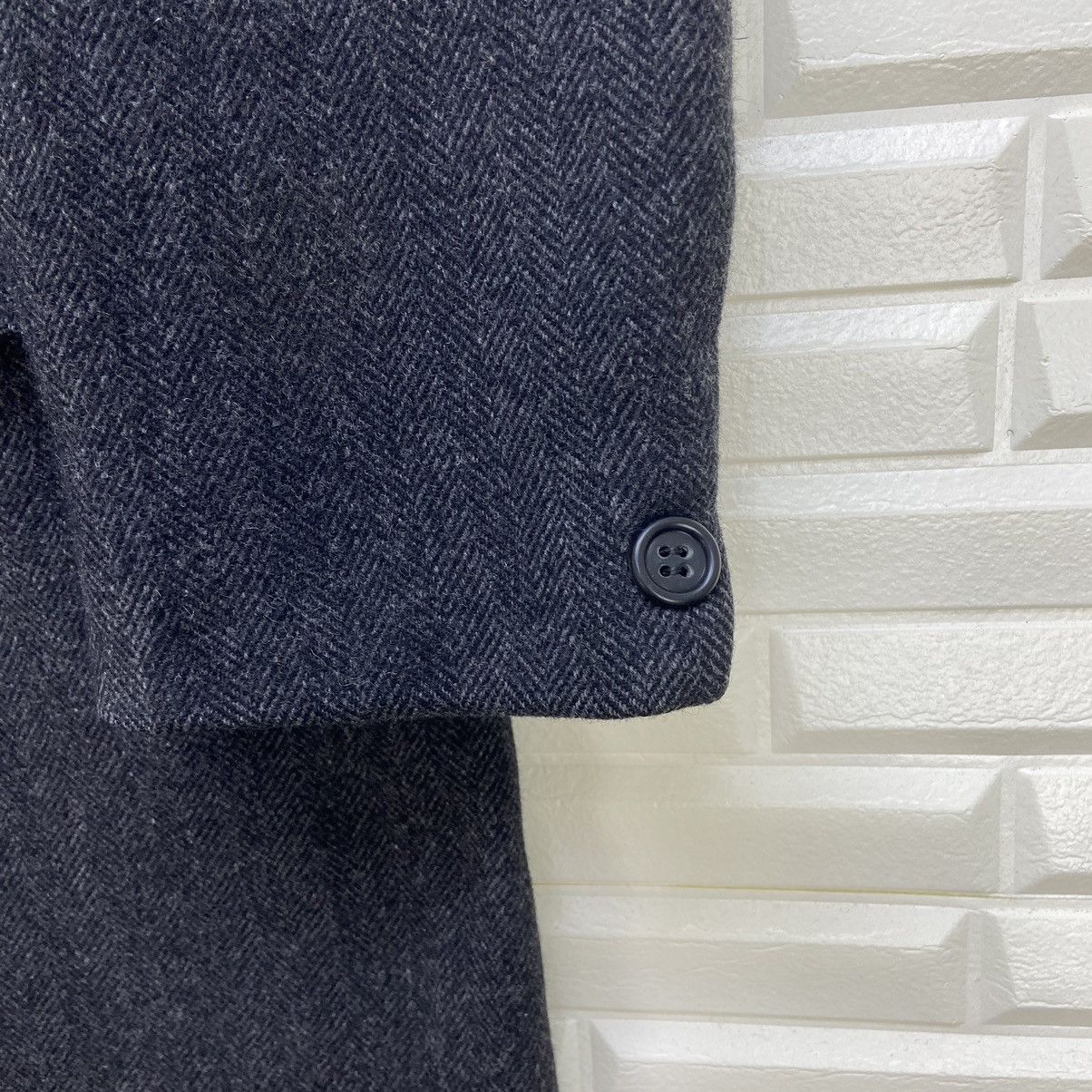 Holt Renfrew Pure Virgin Wool Holt Renfrew Herringbone Overcoat Size US M / EU 48-50 / 2 - 7 Thumbnail