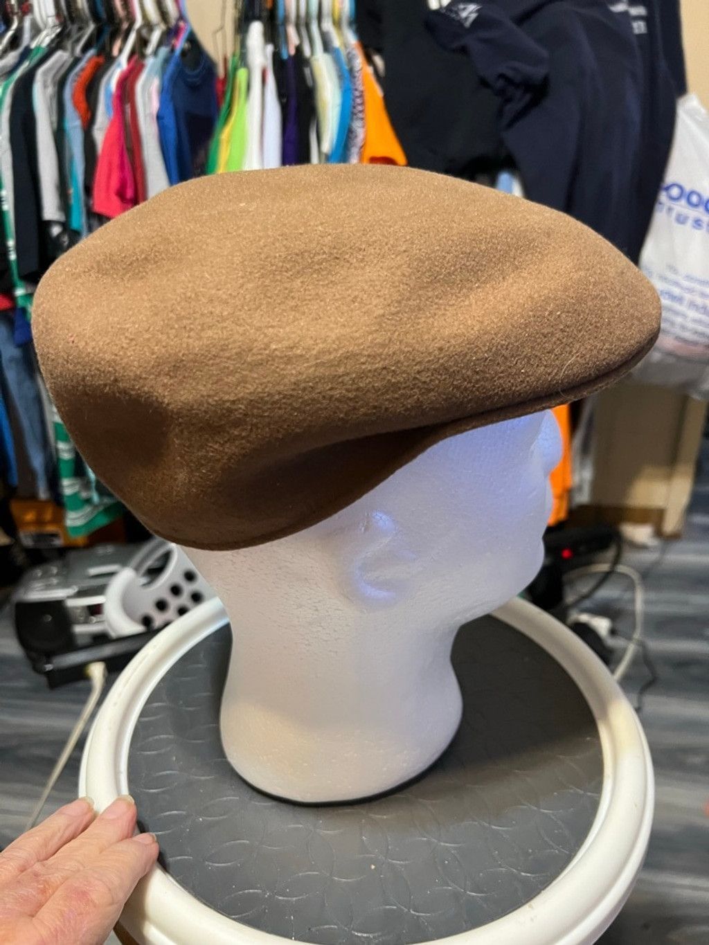Black Scale Unisex Scala Flat Cap Tan/Brown One Size Size ONE SIZE - 4 Thumbnail