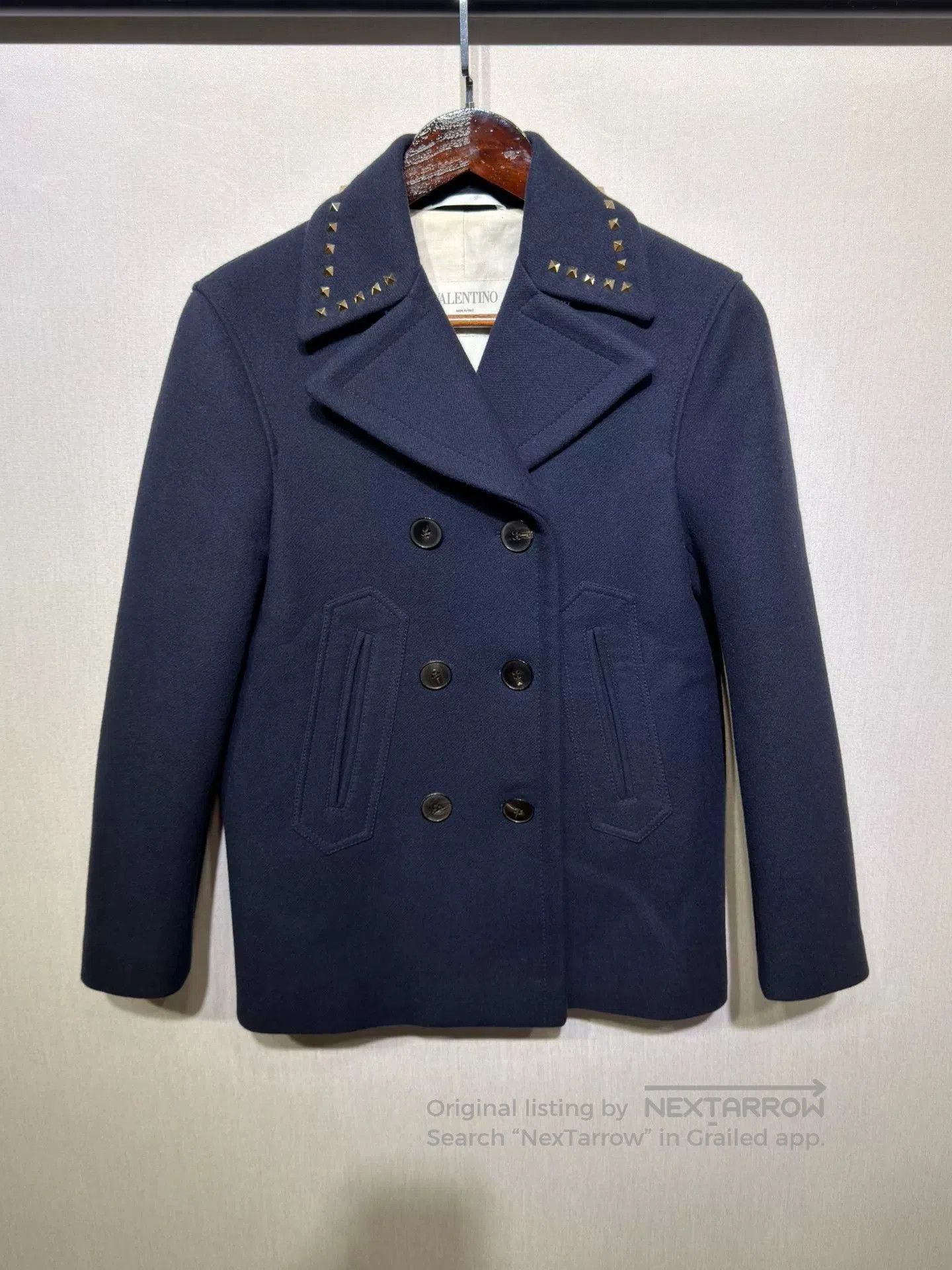 Valentino Valentino Men's Studded Wool Coat. Size US XS / EU 42 / 0 - 1 Thumbnail