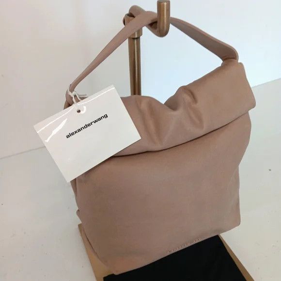 Alexander Wang Alexander Wang Waxed Leather Lunch Tote - Mushroom Size ONE SIZE - 5 Thumbnail