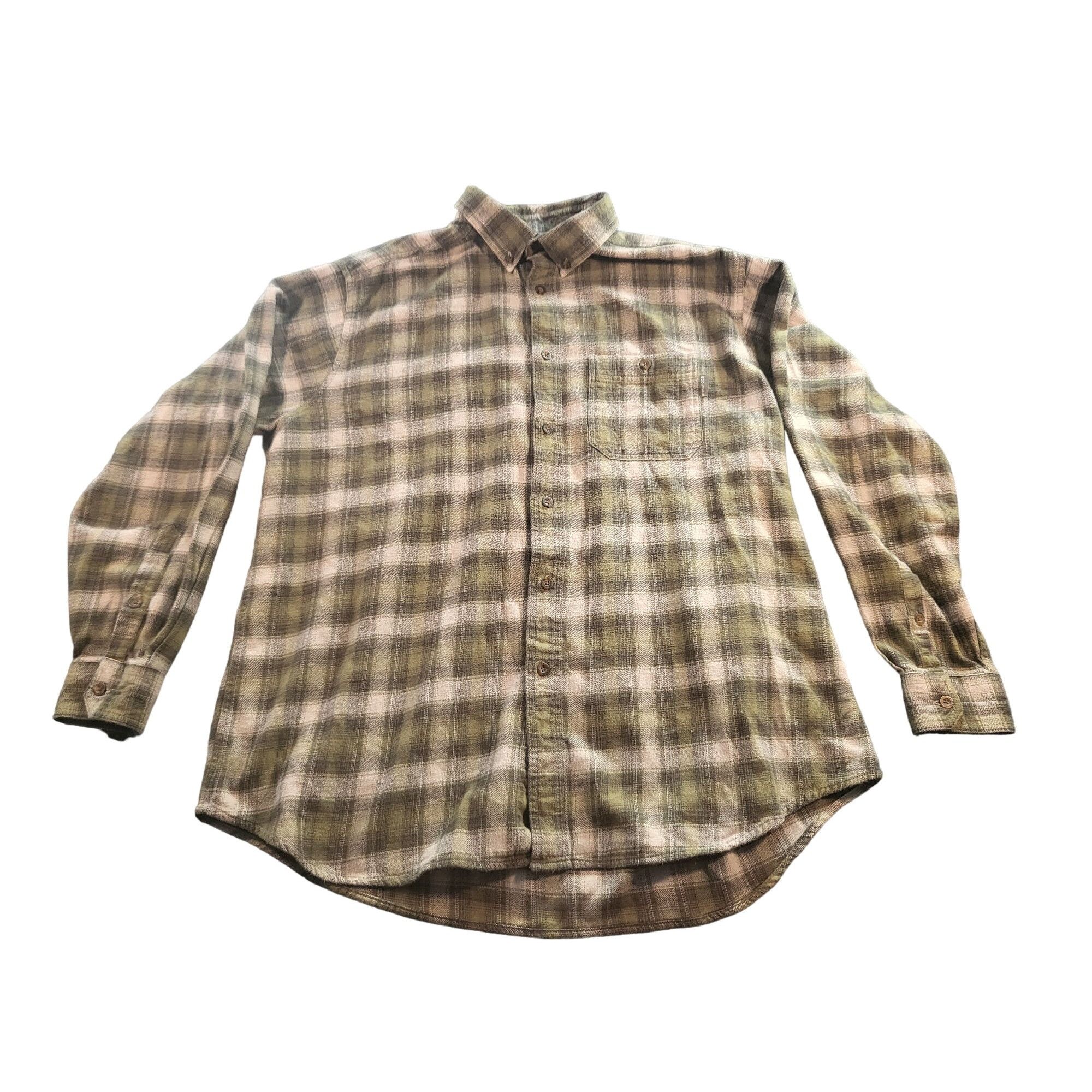 Woolrich Woolen Mills Woolrich Button Up Heavy Flannel Shirt Men Sz XL Green Plaid Size US XL / EU 56 / 4 - 1 Thumbnail