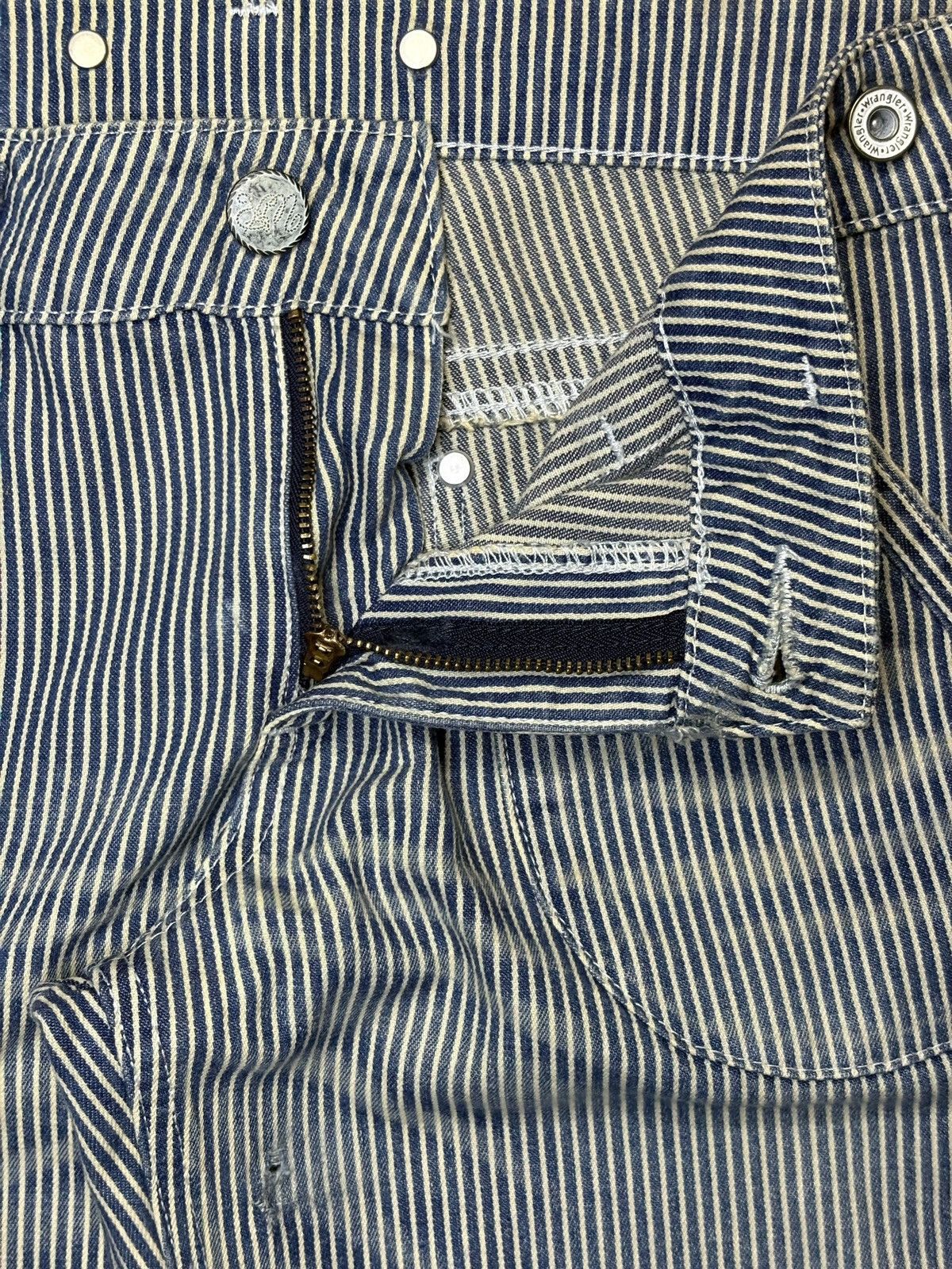 Wrangler Vintage Wrangler Hickory Style Suspenders Flare Denim Size 33" - 11 Thumbnail