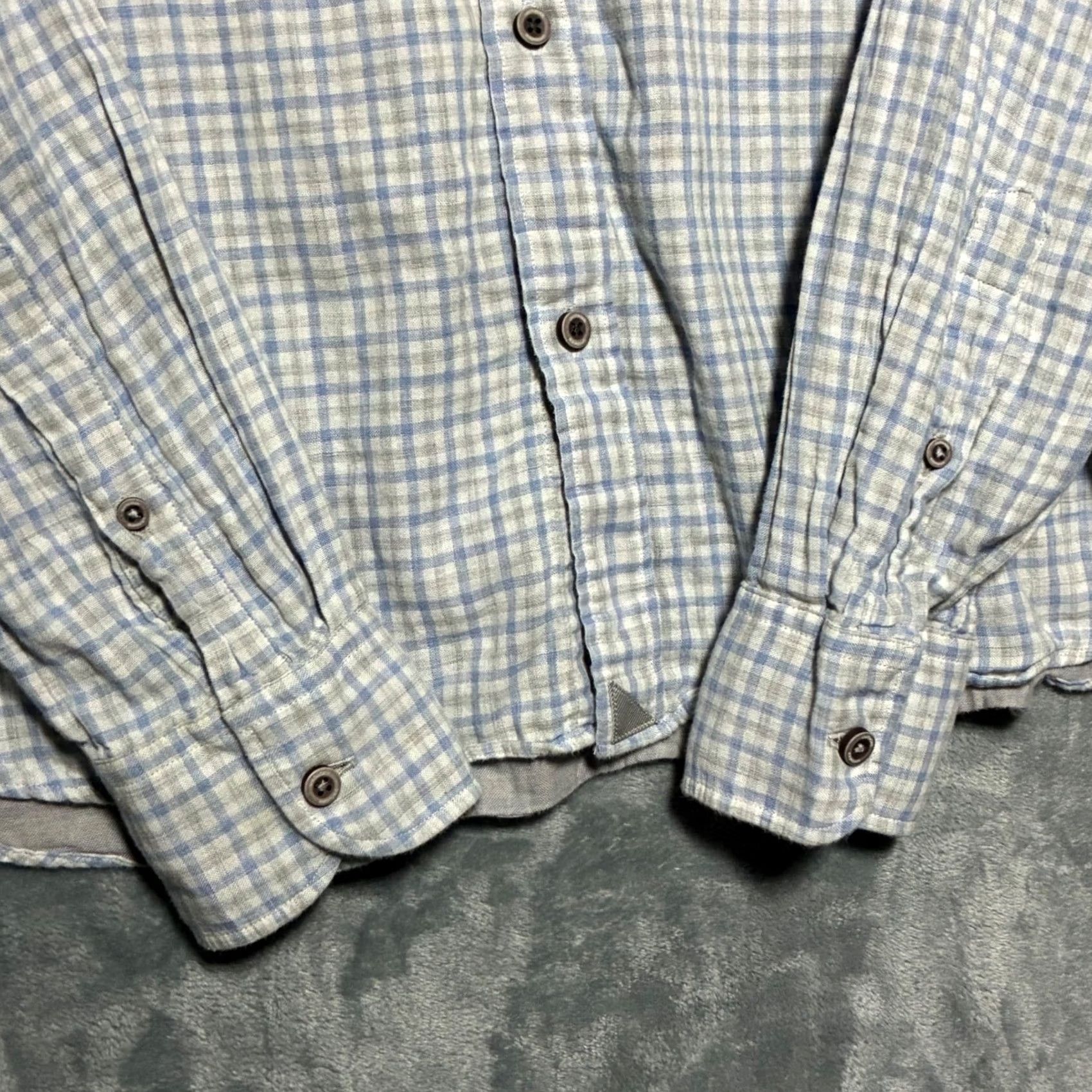 UNTUCKit UNTUCKit Gingham Check Slim Fit Button Down Shirt Mens XL Blue Grey Shirt Mens XL Blue Grey Size US XL / EU 56 / 4 - 4 Thumbnail