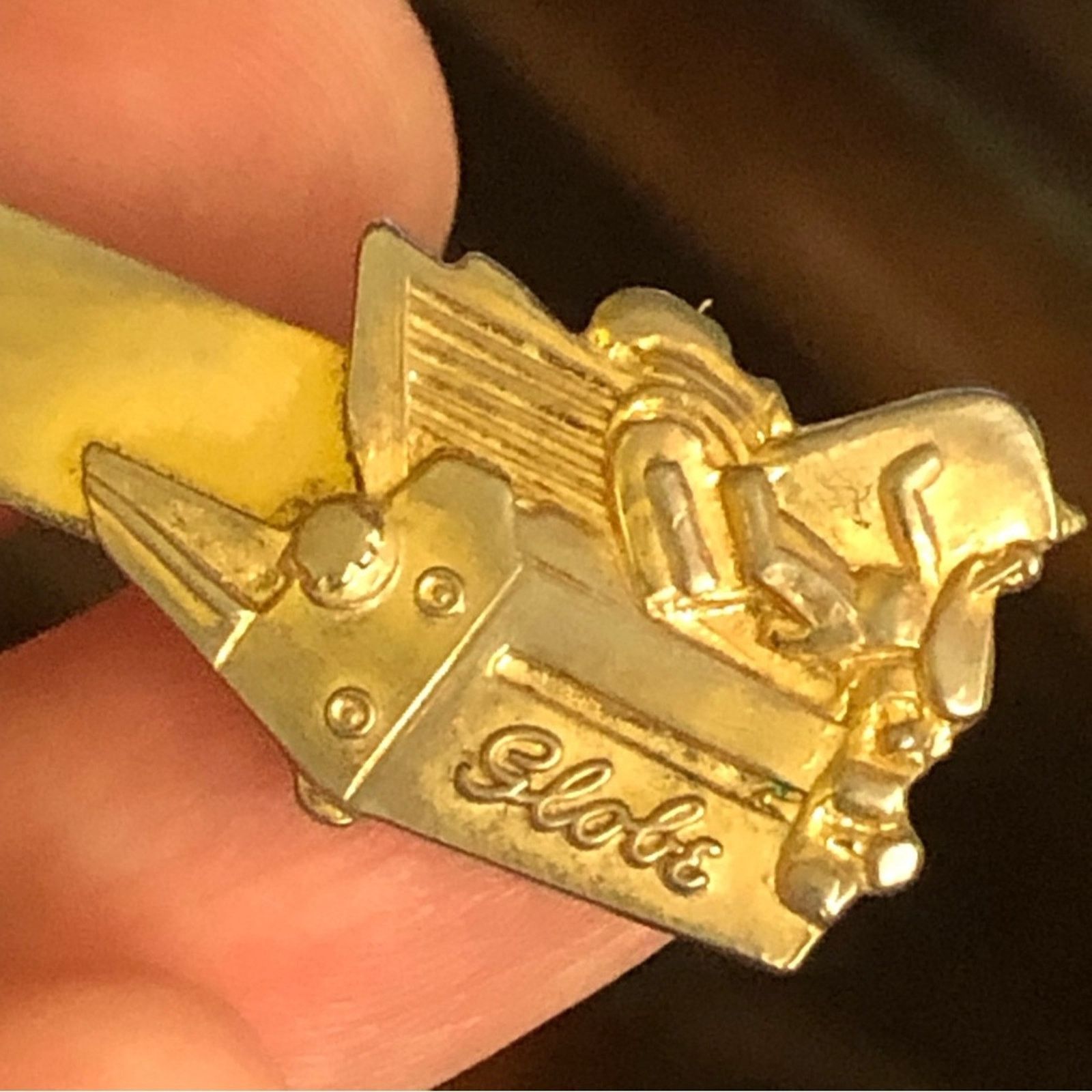 Vintage Vintage men’s gold tone Globe tools tie bar Size ONE SIZE - 2 Thumbnail