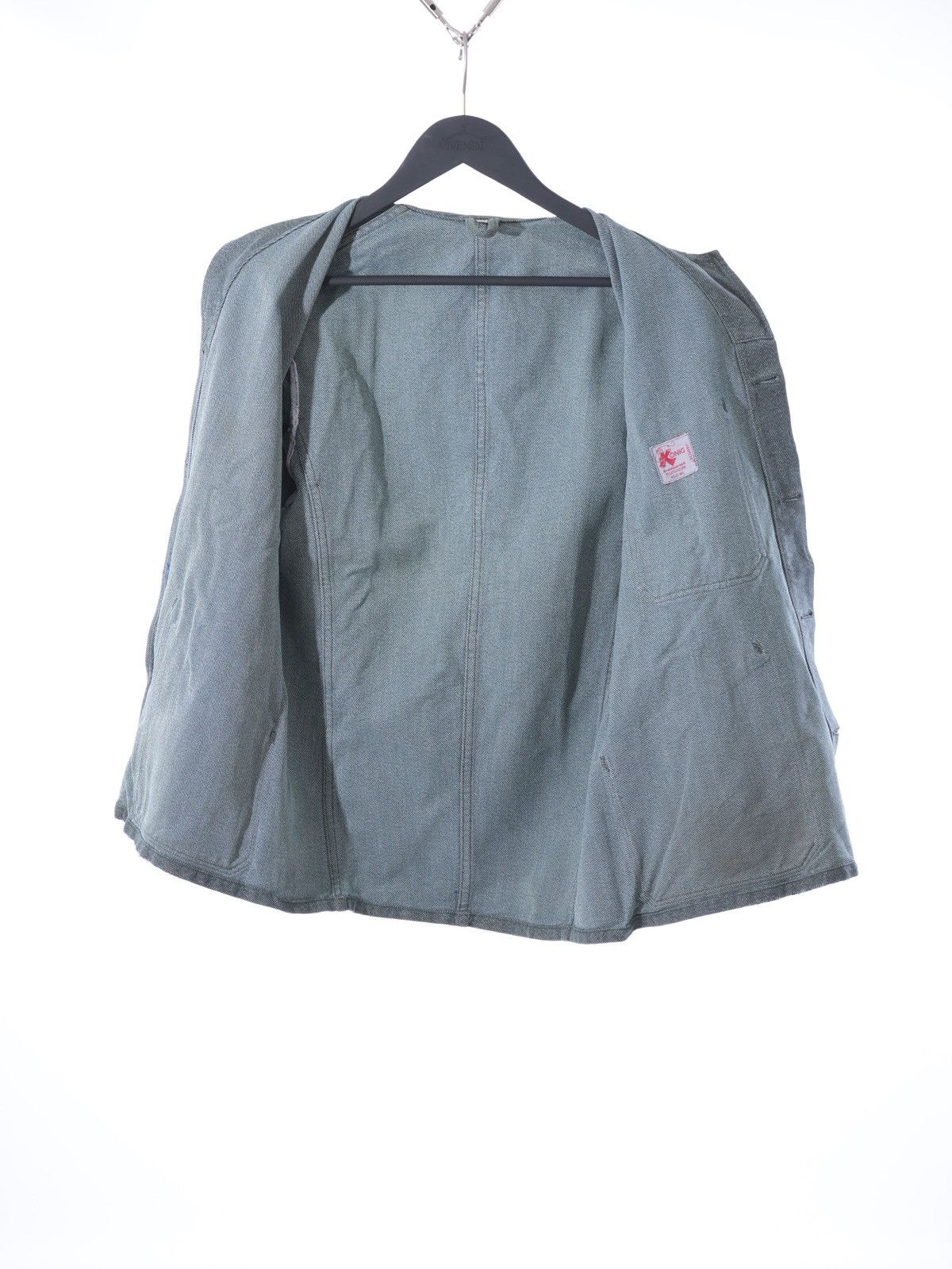 Le Laboureur Vintage 80s Konig French Work Sanfor Faded Denim Jacket Size US M / EU 48-50 / 2 - 5 Thumbnail