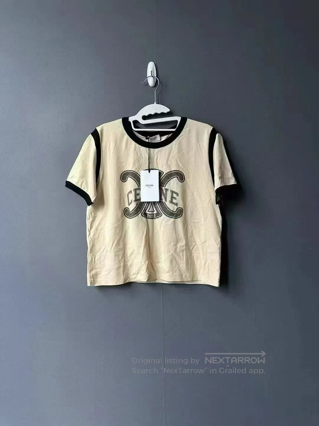 Celine CELINE Yellow Short-sleeve T-shirt| Size L / US 10 / IT 46 - 1 Thumbnail