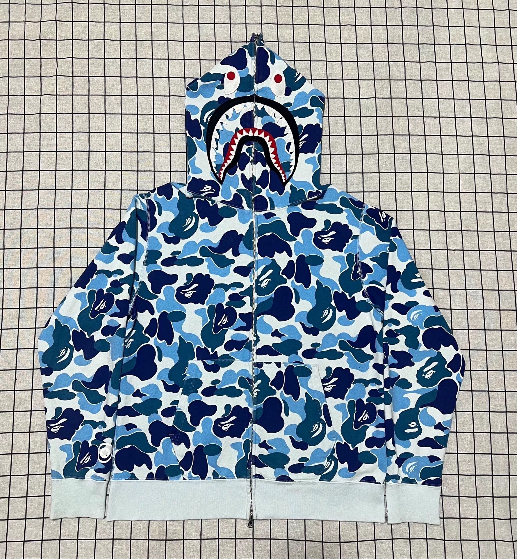 Bape Bape Shark Camo Multi Light Jacket l Men Size US L / EU 52-54 / 3 - 1 Thumbnail