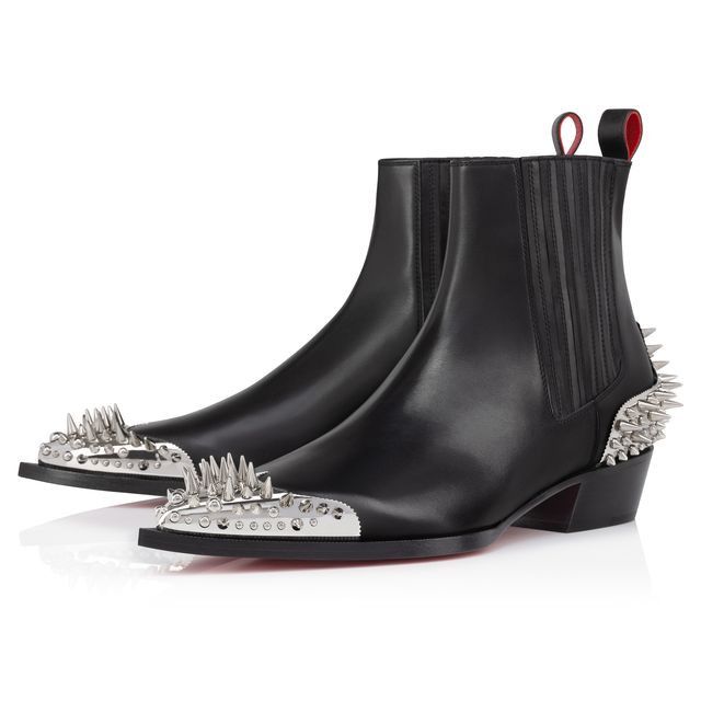 Christian Louboutin oc11z0126 Cheliviss Meteor Leather Boot in Black Size US 8 / EU 41 - 1 Thumbnail