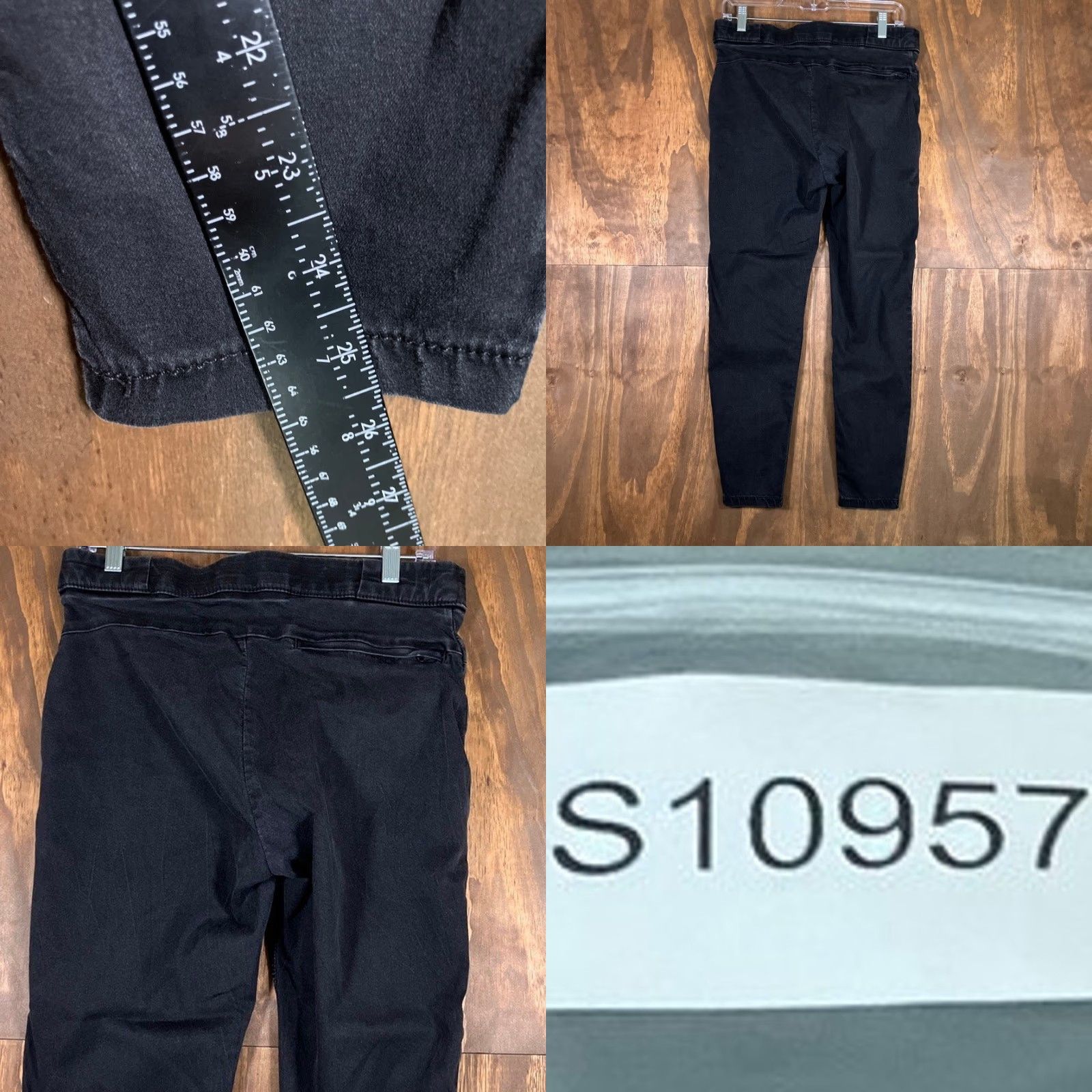 Zara ZARA Womens Pants Black Soft Denim Fly Jean Capris Cropped Stretch 30 in M Regular Straight Ankle Casual Workwear 30 Day Returns Mens? Size 30" / US 8 / IT 44 - 8 Thumbnail