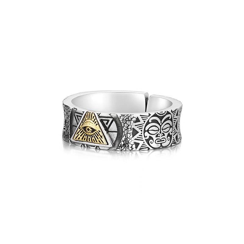 Jewelry Illuminati Jewelry Rings Open Size Chrome Ring (Size 7-13) Size ONE SIZE - 3 Thumbnail