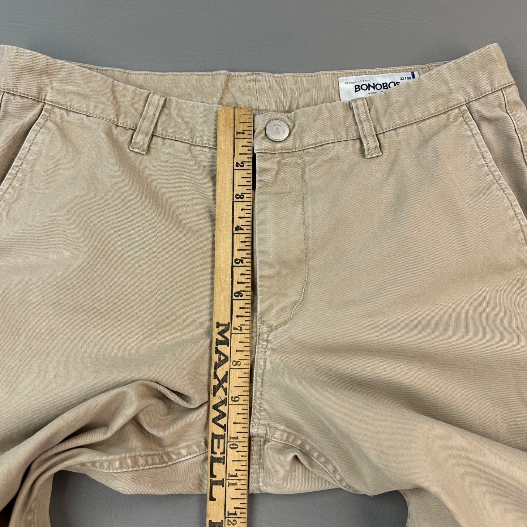 Bonobos Bonobos Pants Mens 32x30 Khaki Washed Chino Straight Everyday Casual Shirt Pants Size US 32 / EU 48 - 5 Thumbnail