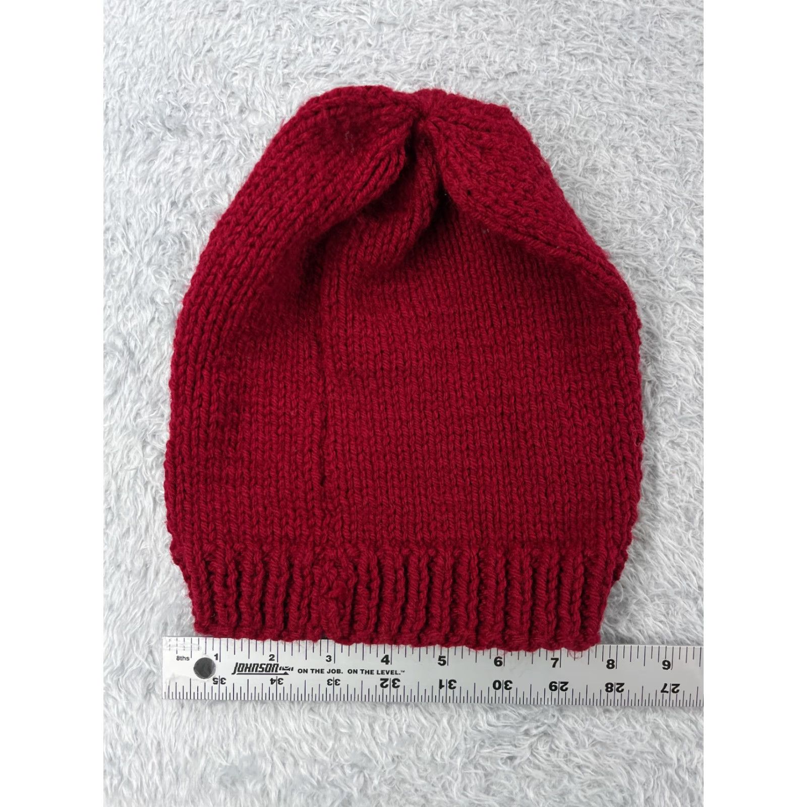 Vintage Beanie Toque Womens One Size Burgundy Red Knit Acrylic Winter Snow Ski Beanie Womens One Size Burgundy Red Acrylic Knit Winter Snow Ski Size ONE SIZE - 3 Thumbnail