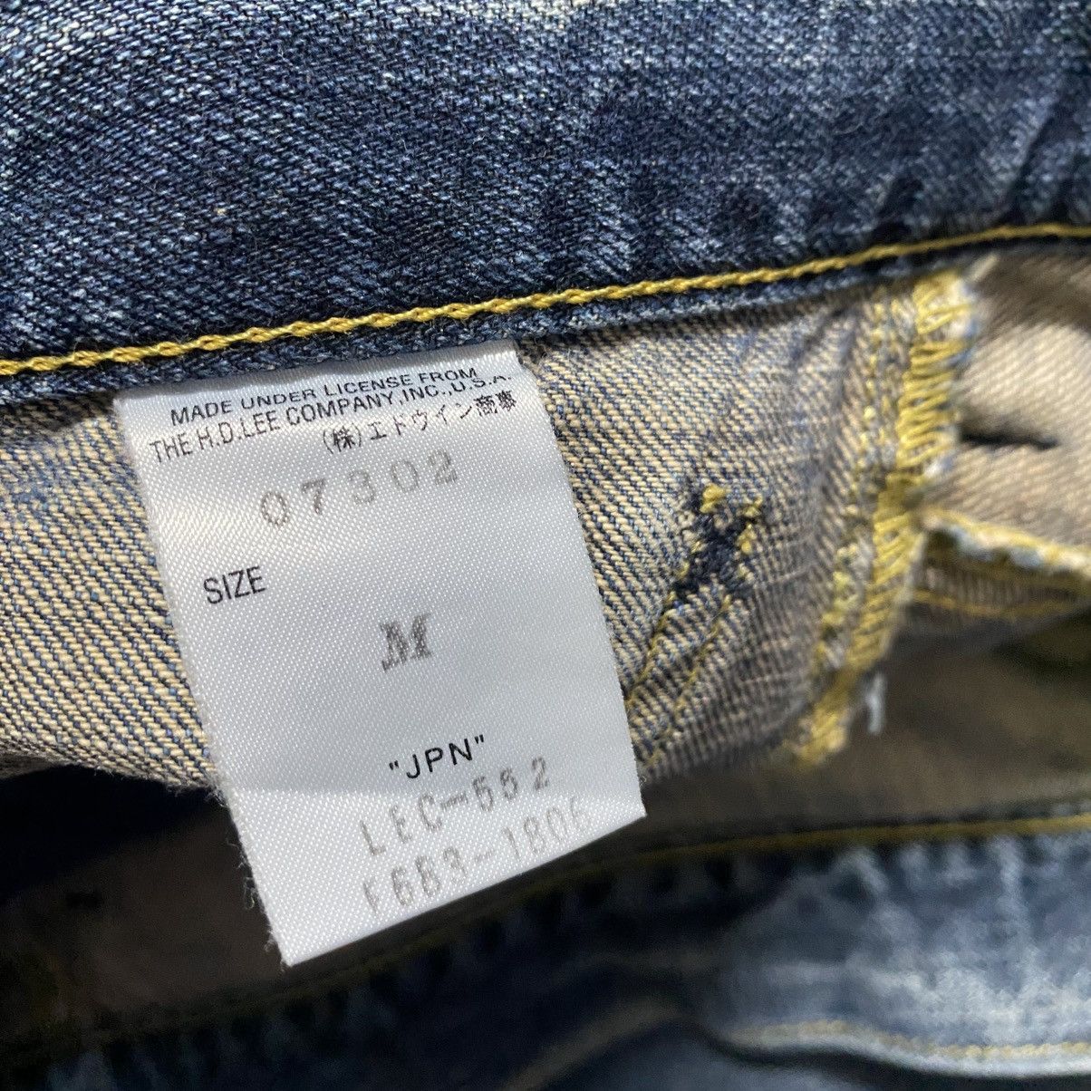 Japanese Brand Vintage Lee Riders Spiral Cut Denim Flare Jeans Size US 32 / EU 48 - 21 Thumbnail