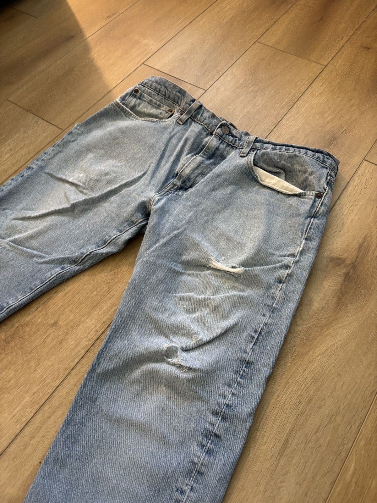 Levi's Levis 502 premium cropped distressed jeans Size US 34 / EU 50 - 3 Thumbnail