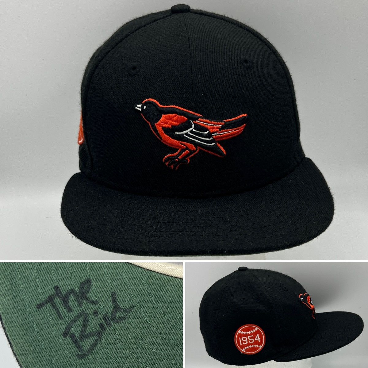 MLB × New Era × Vintage Baltimore ORIOLES Baseball Hat Signed by THE BIRD Mascot - 7 Size ONE SIZE - 1 Thumbnail