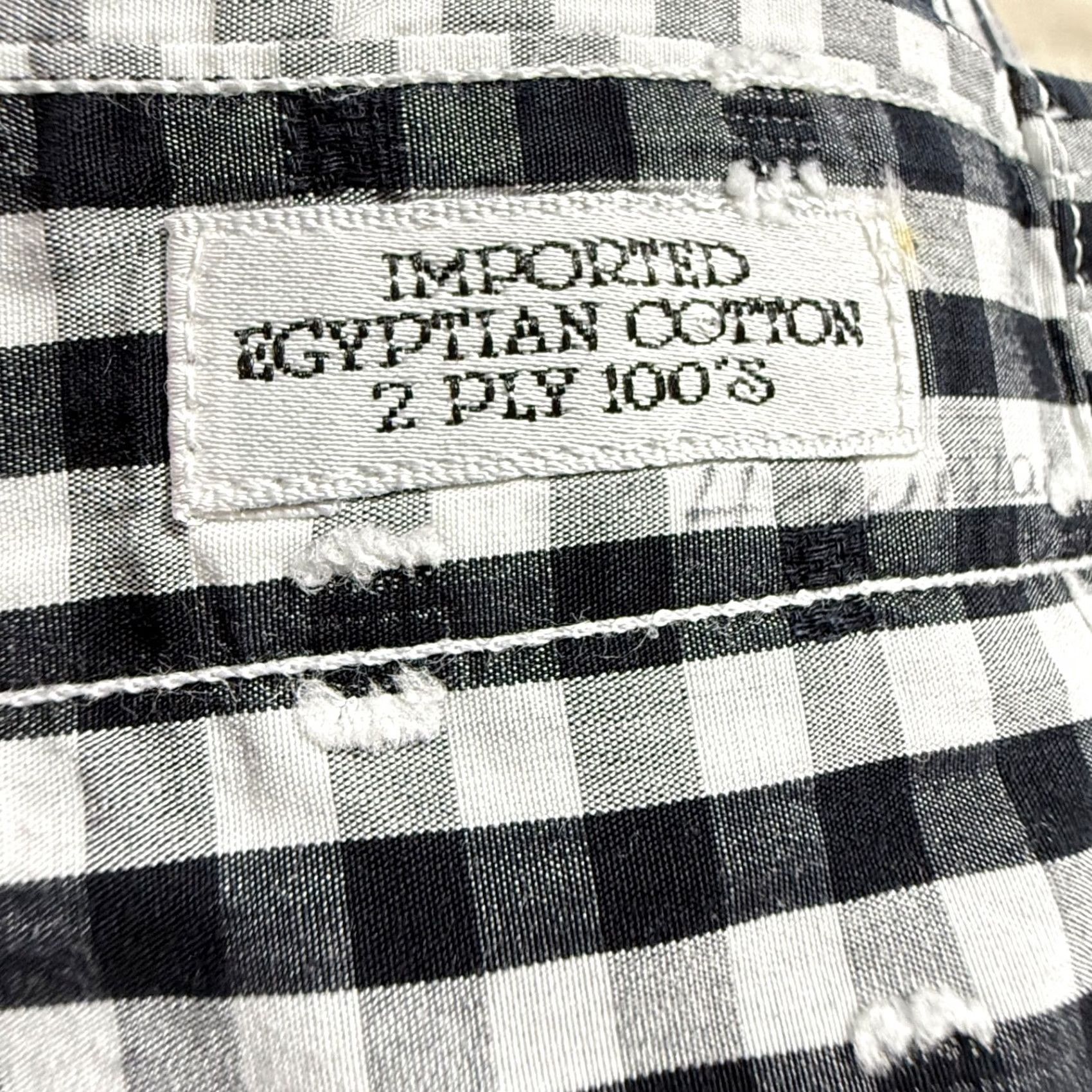 Vintage Maus & Hoffman Shirt Mens XL Black White Check Egyptian 2 Ply Cotton Button Up Size US XL / EU 56 / 4 - 7 Thumbnail