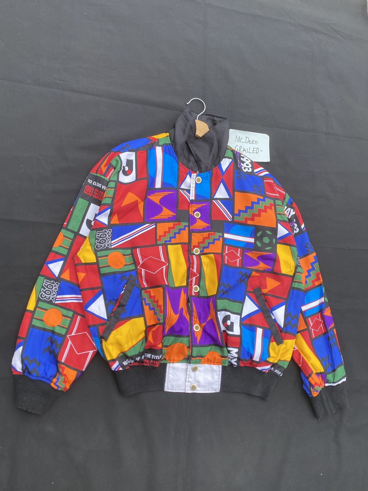 Japanese Brand Vtg 93s J.League Inaugural Seasons Reversible Bomber Jacket Size US L / EU 52-54 / 3 - 3 Thumbnail