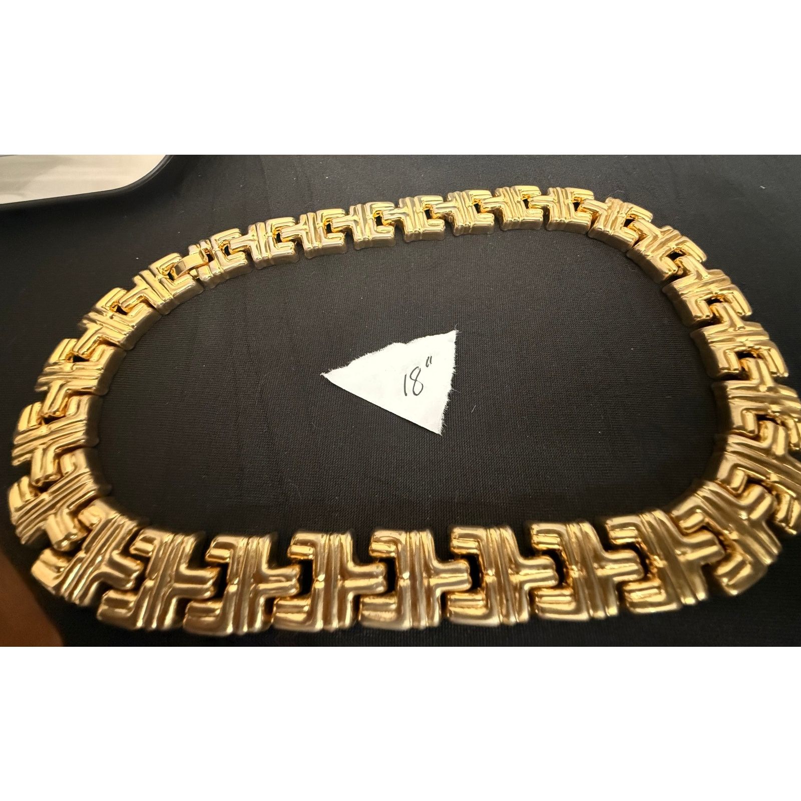 Other Vintage Gold Tone Link Necklace Statement Chunky 18” 90grams Size ONE SIZE - 10 Thumbnail