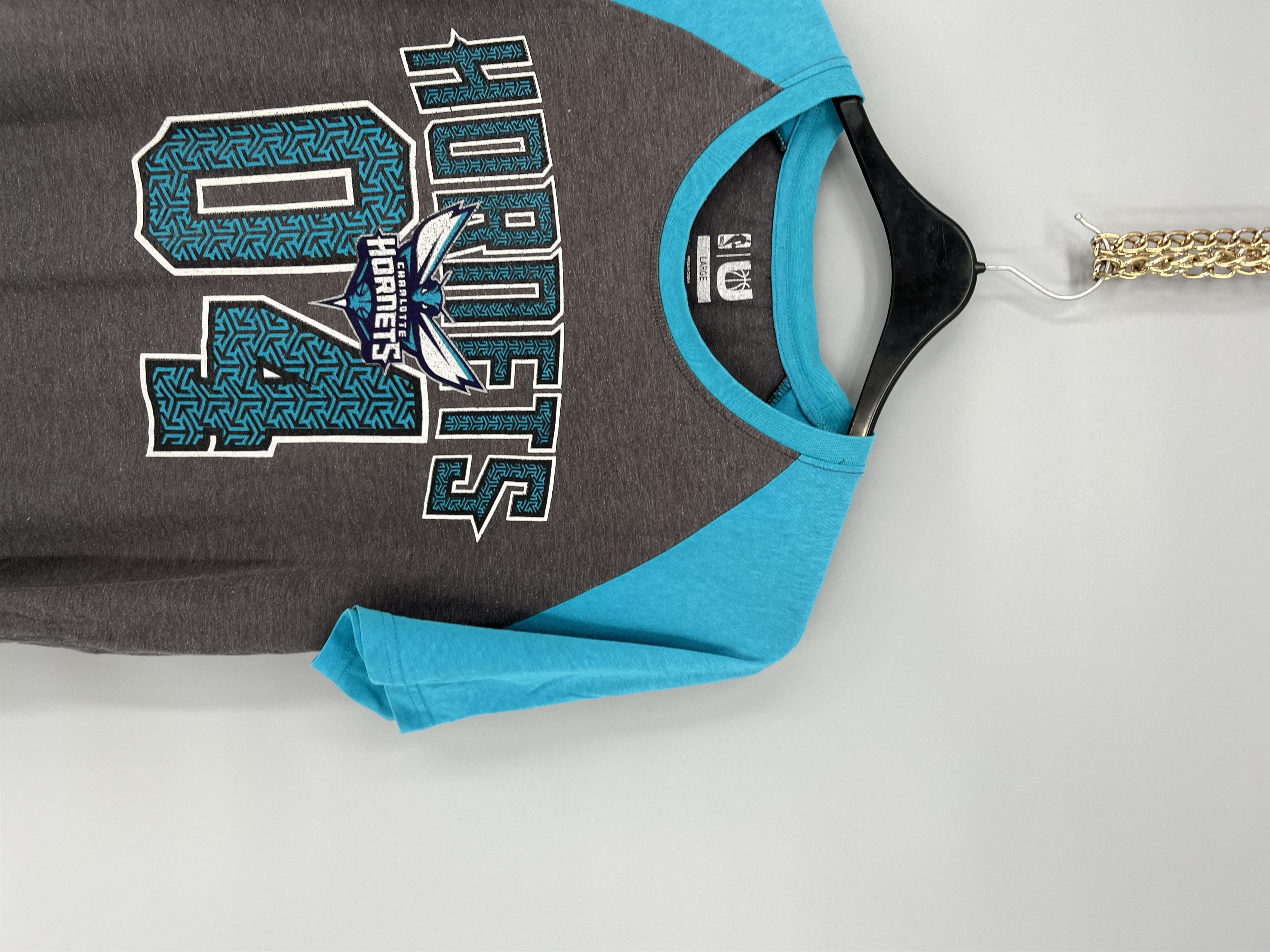 NBA × Vintage 90s Vintage Charlotte Hornets NBA T-Shirt Streetwear Style Size US L / EU 52-54 / 3 - 5 Thumbnail
