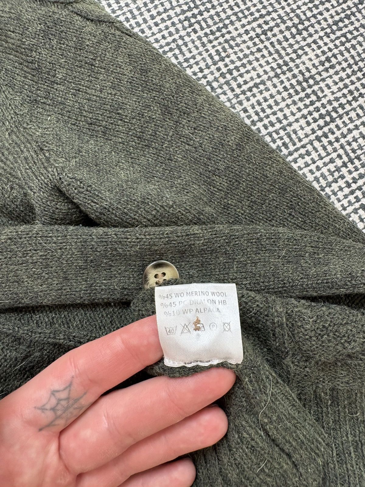 Other Nue notes merino wool cable knit bottle green cozy cardigan Size S / US 4 / IT 40 - 6 Thumbnail
