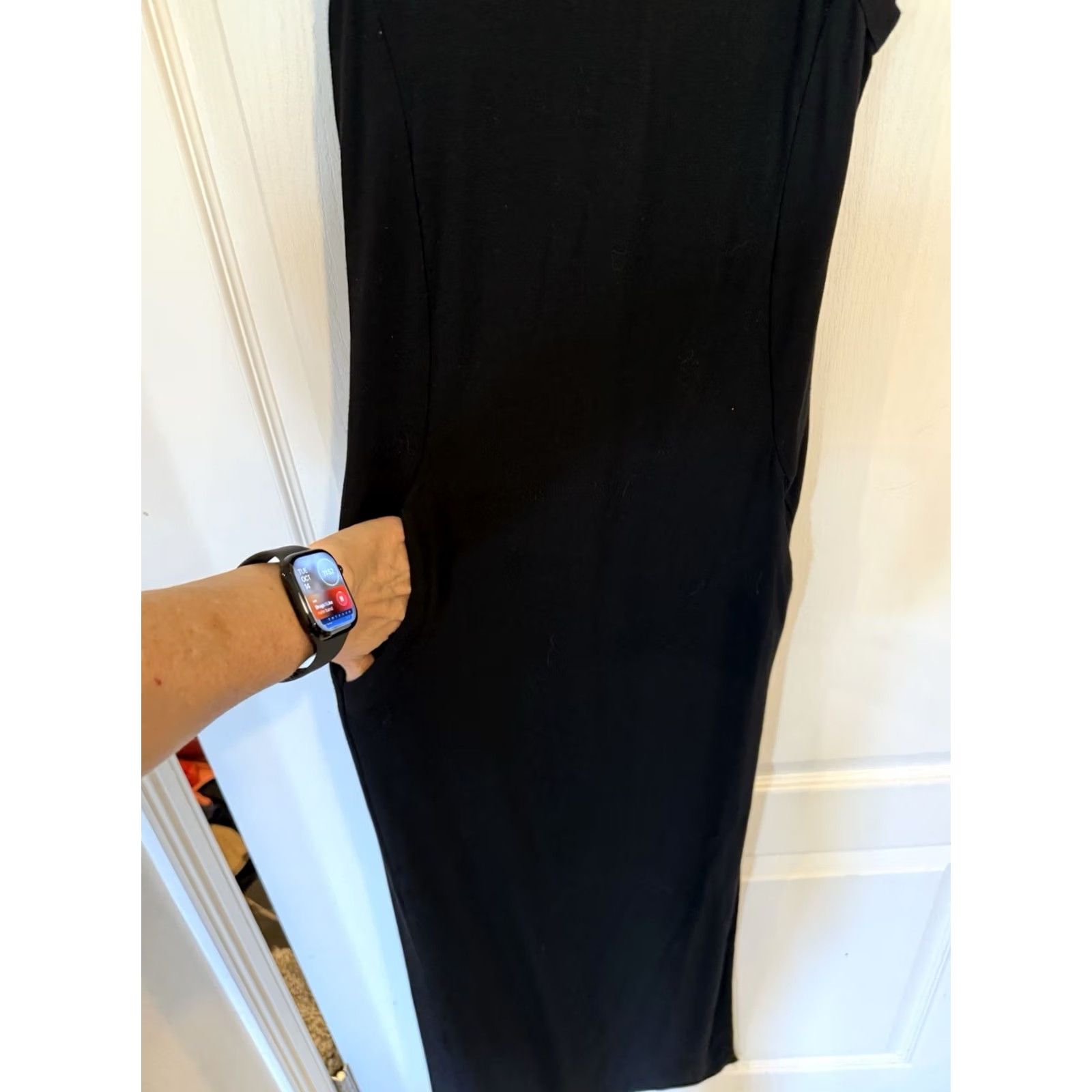 Lulus Lulus Shield & Sword Black Sleeveless bodycon Maxi Dress With Pockets sz Medium Size M / US 6-8 / IT 42-44 - 5 Thumbnail